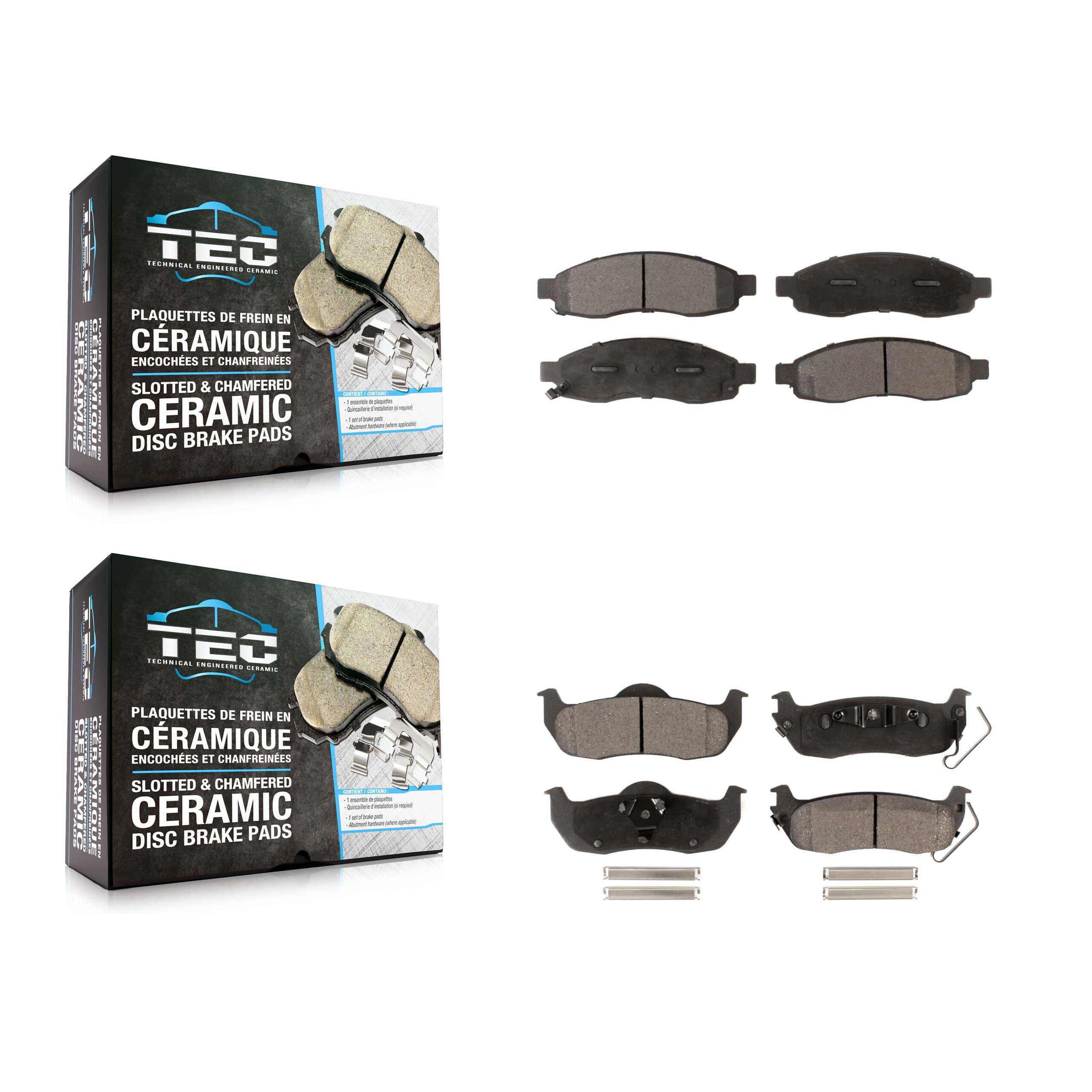 TEC - KTC-100018 - Front and Rear Disc Brake Pad Kits