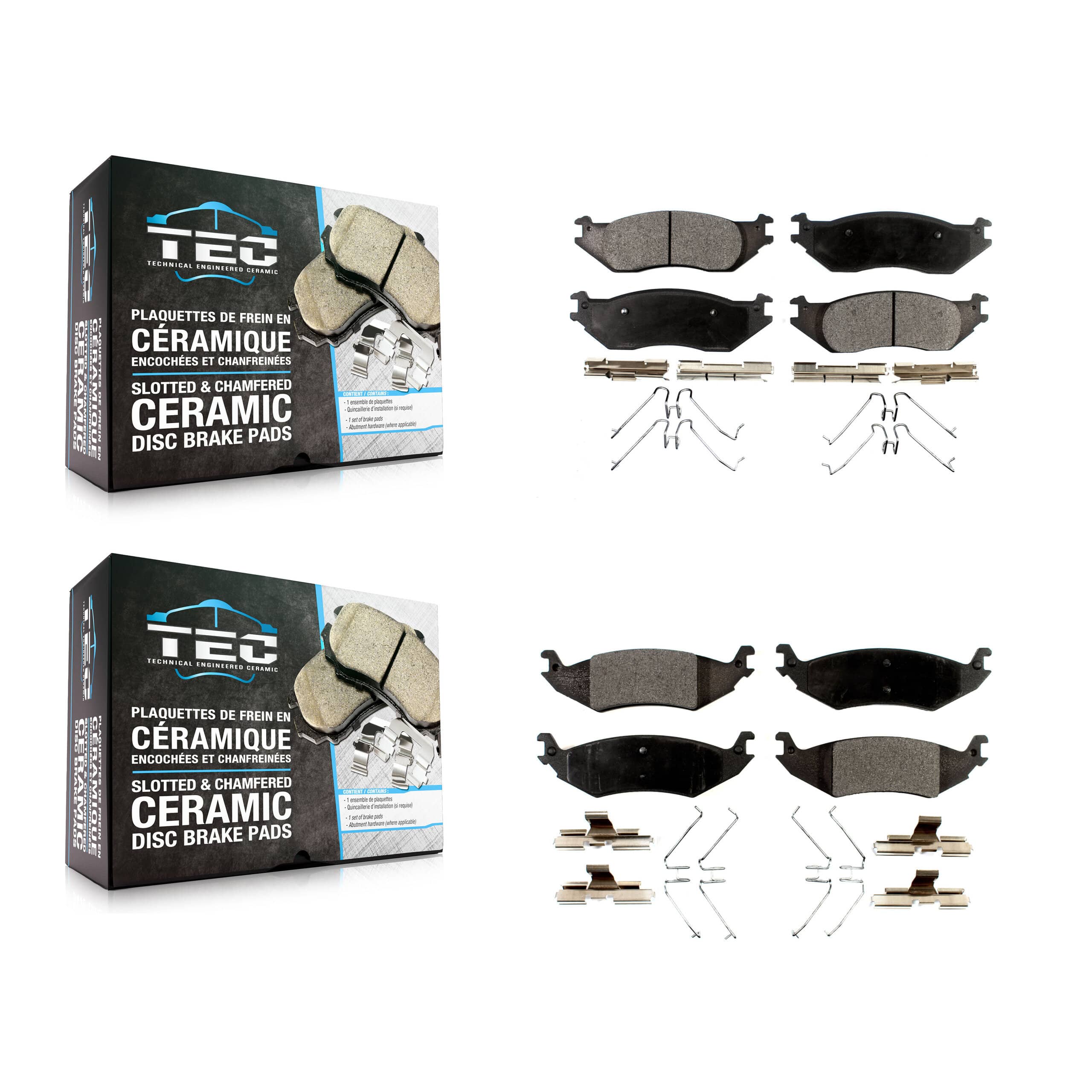 TEC - KTC-100031 - Front and Rear Disc Brake Pad Kits