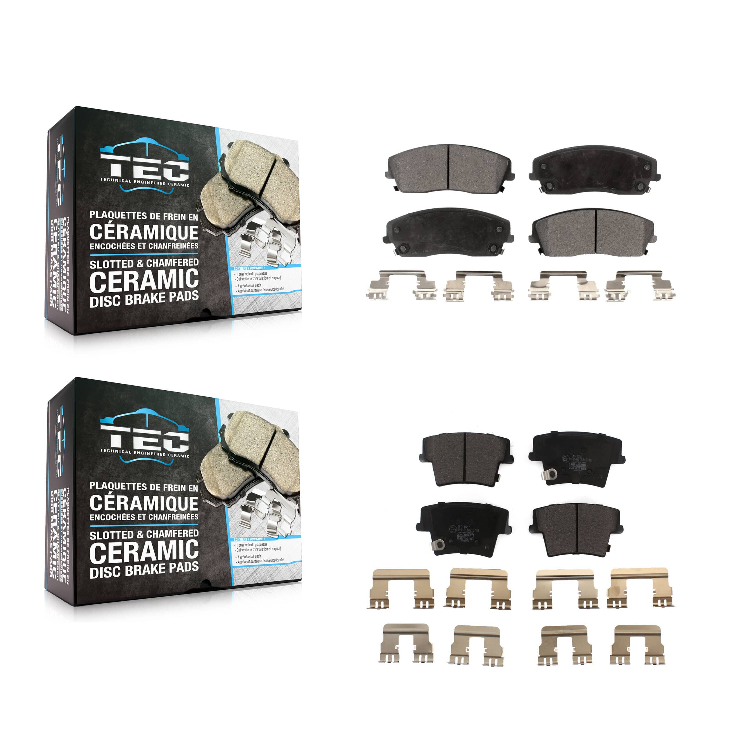 TEC - KTC-100036 - Front and Rear Disc Brake Pad Kits