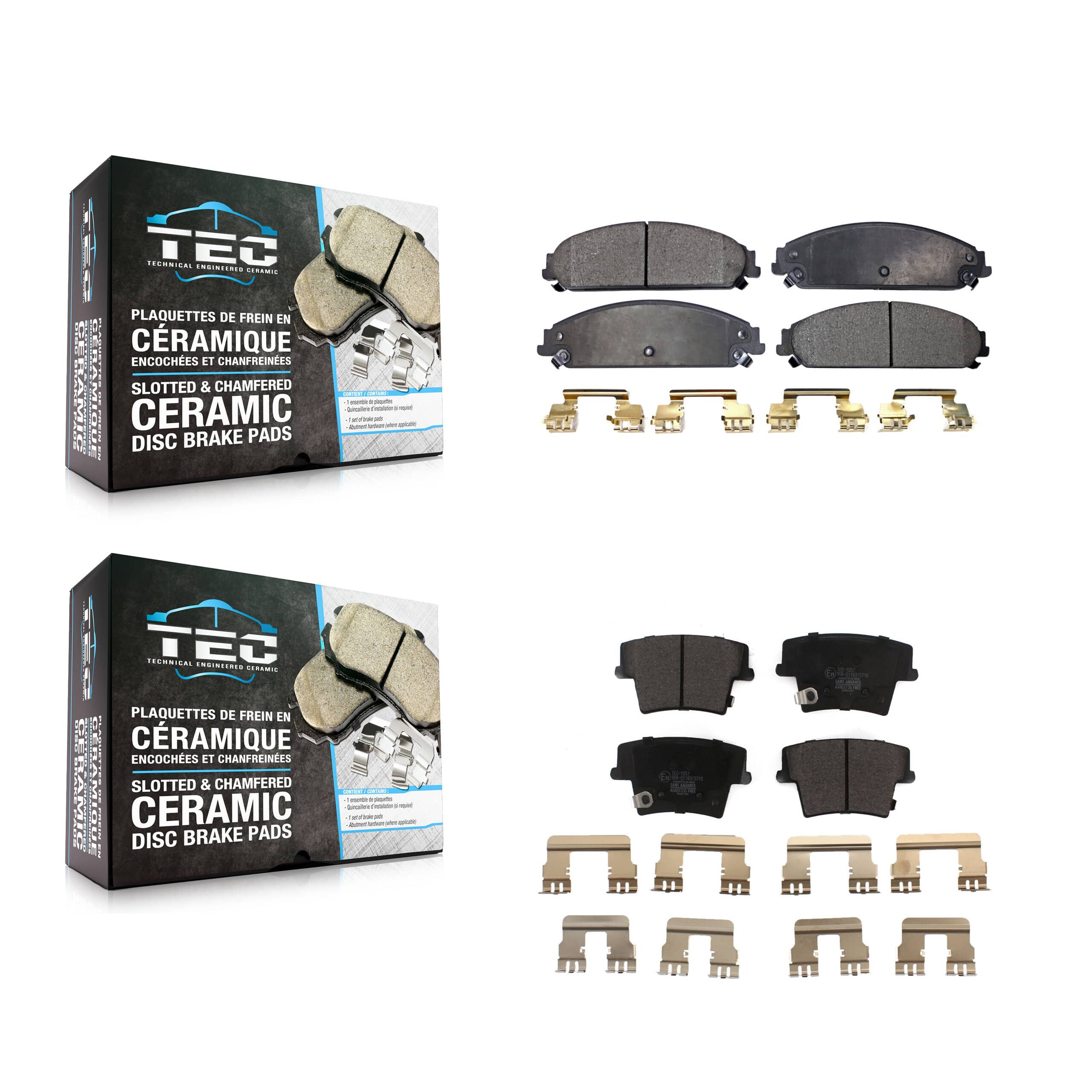 TEC - KTC-100037 - Front and Rear Disc Brake Pad Kits