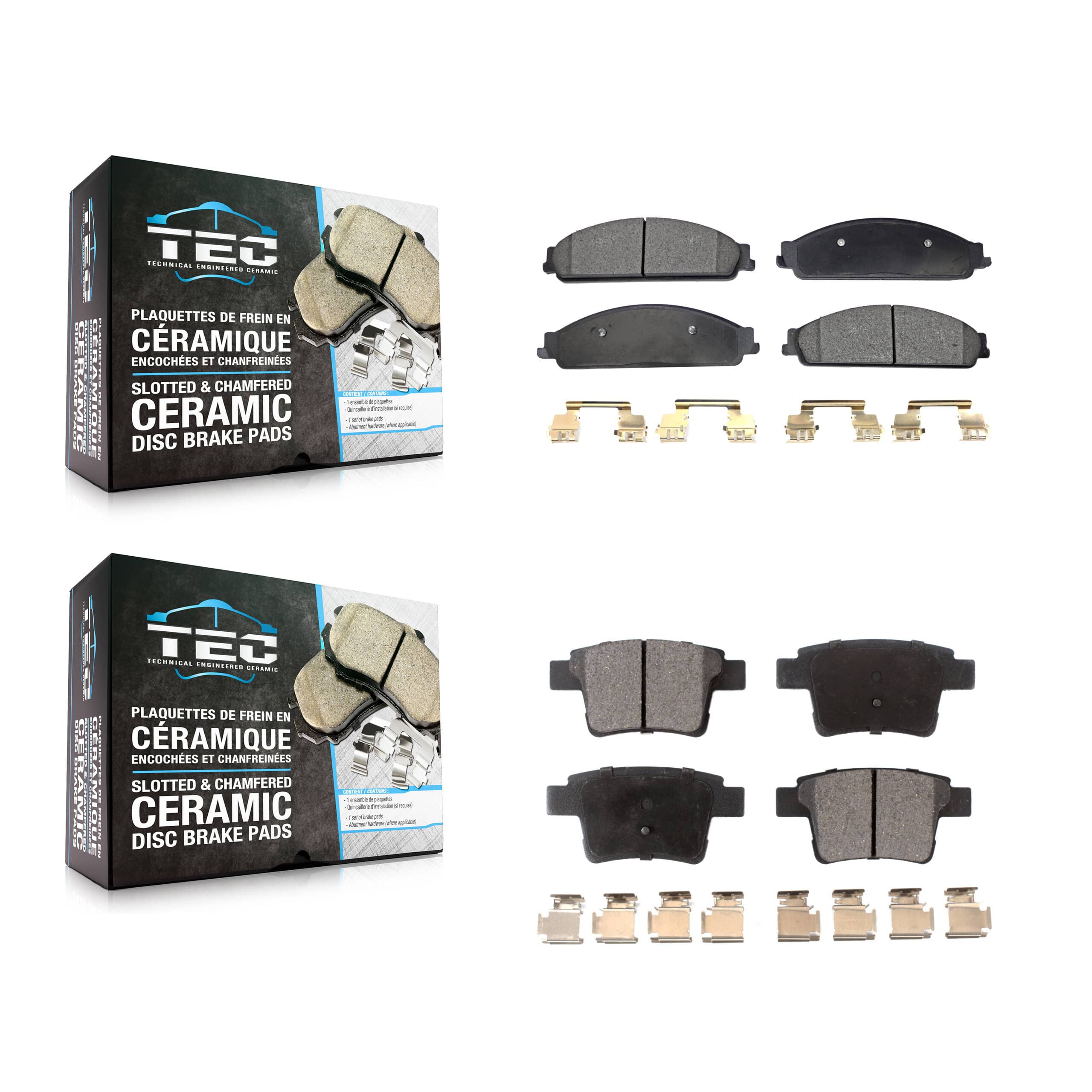 TEC - KTC-100046 - Front and Rear Disc Brake Pad Kits