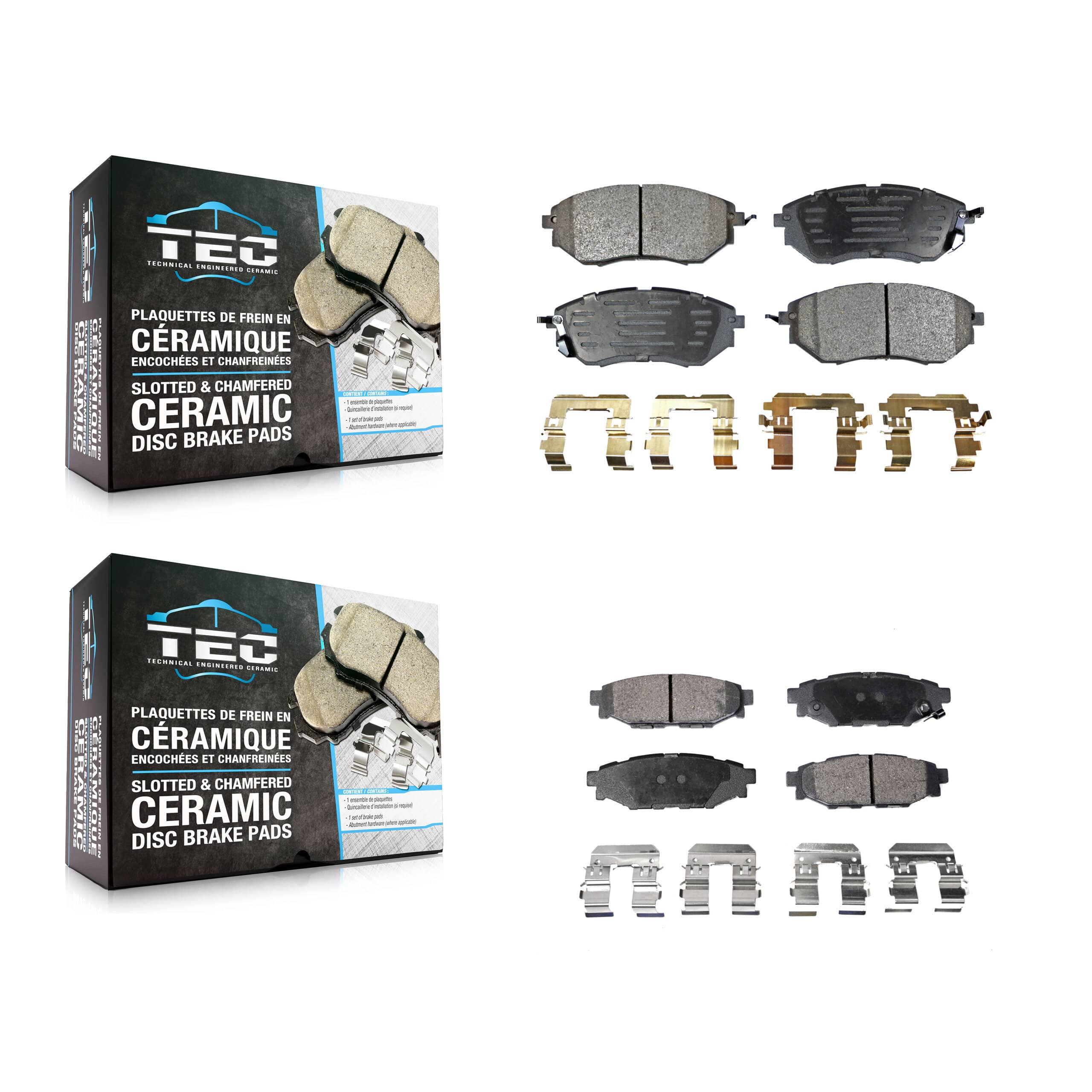 TEC - KTC-100050 - Front and Rear Disc Brake Pad Kits