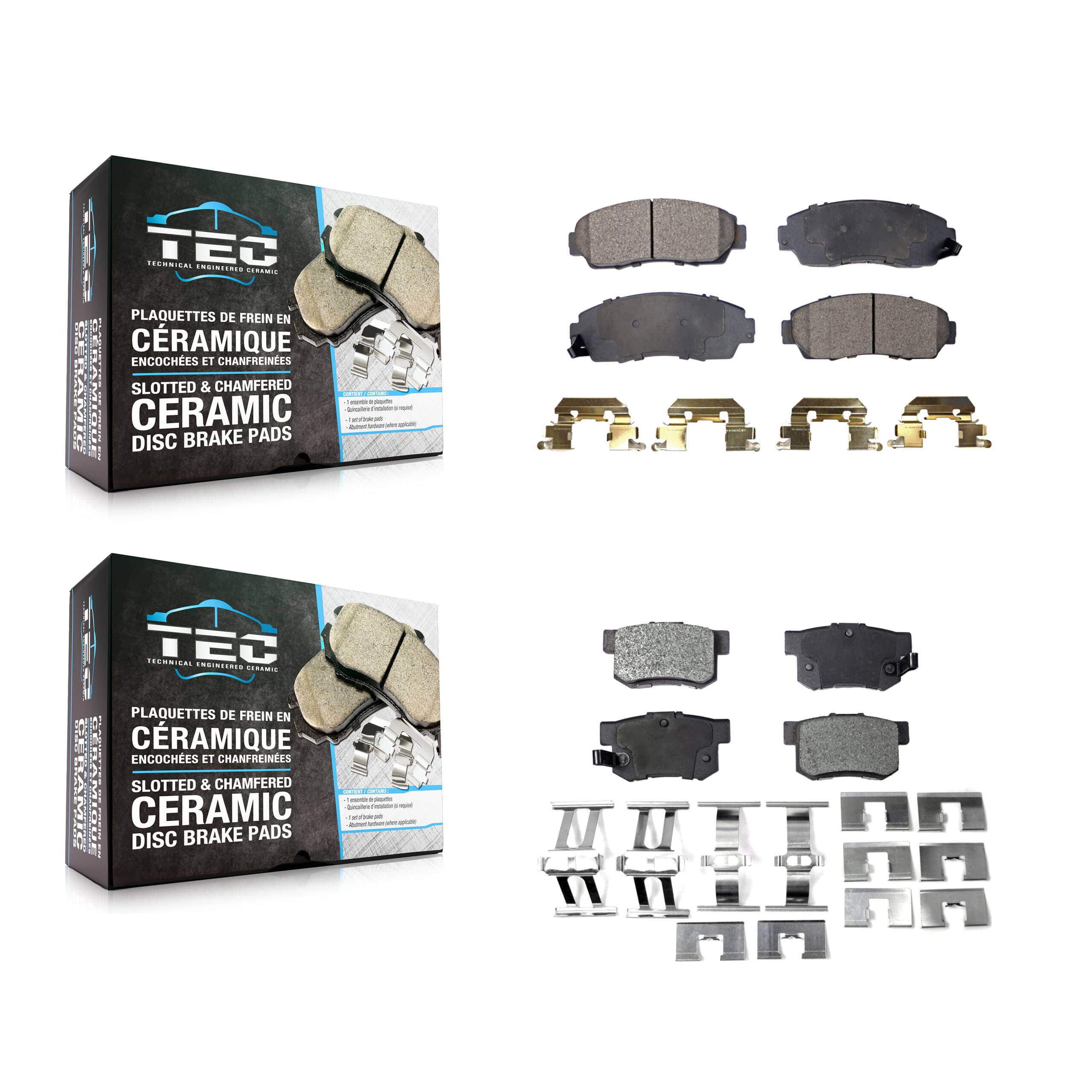 TEC - KTC-100060 - Front and Rear Disc Brake Pad Kits