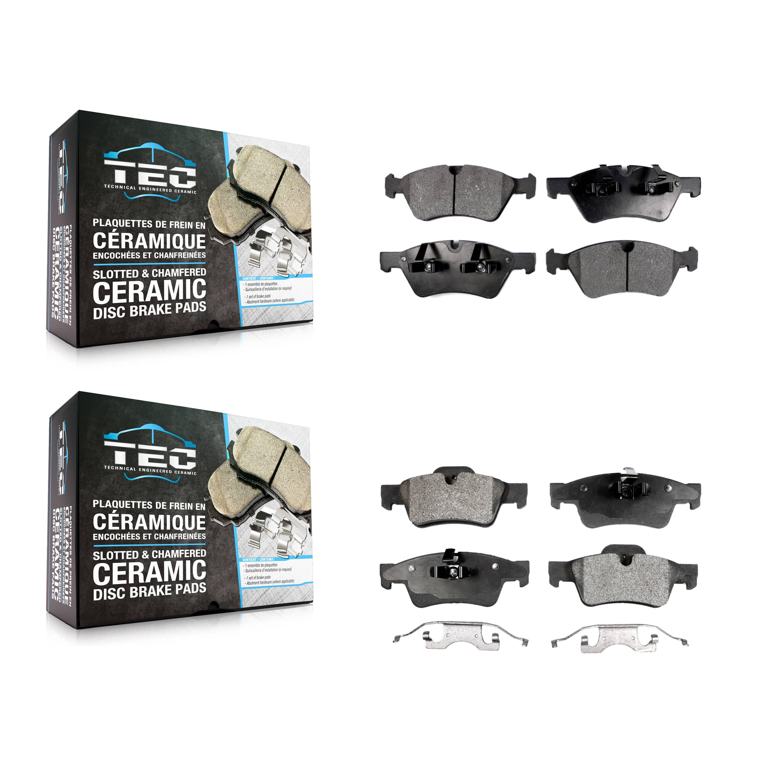 TEC - KTC-100075 - Front and Rear Disc Brake Pad Kits