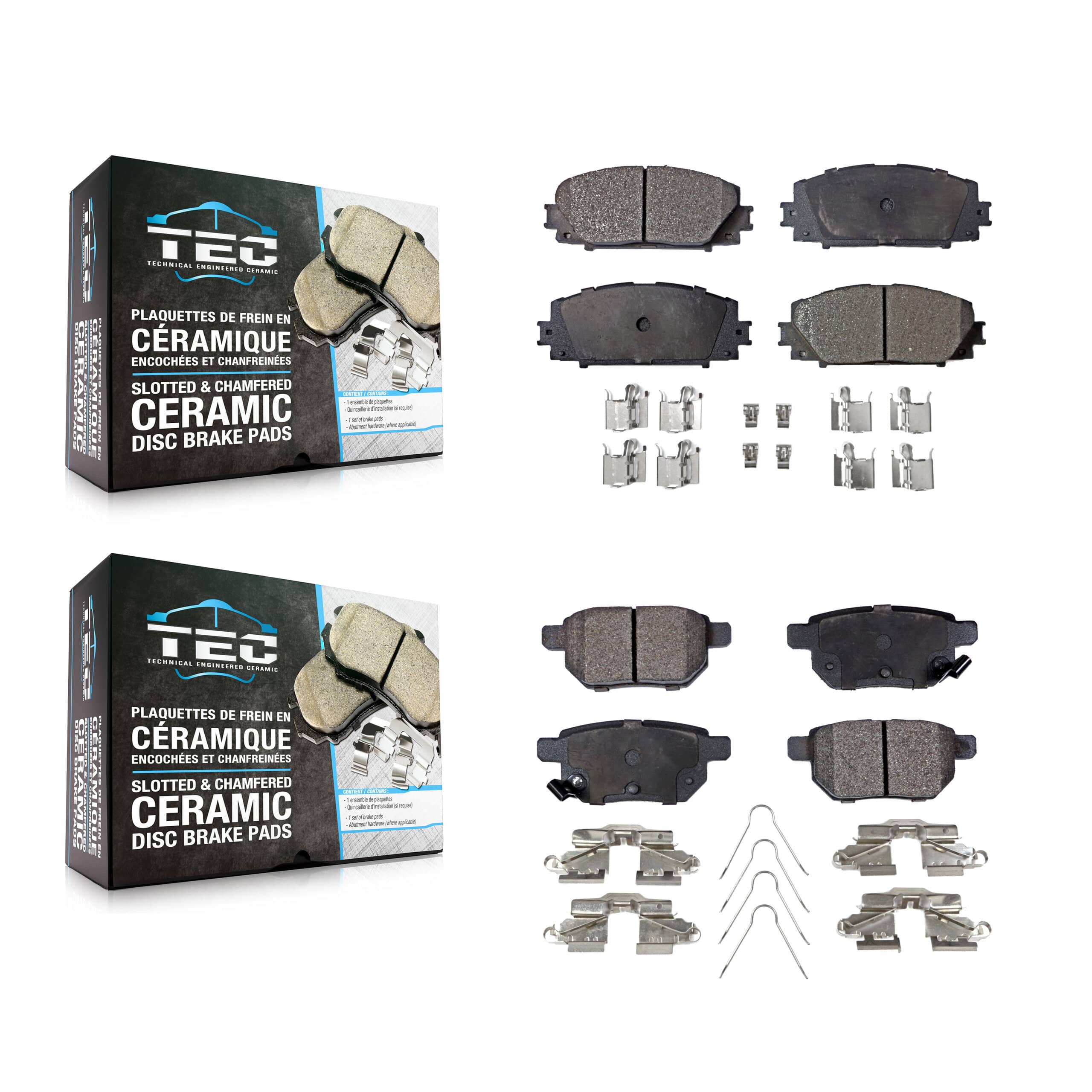TEC - KTC-100093 - Front and Rear Disc Brake Pad Kits