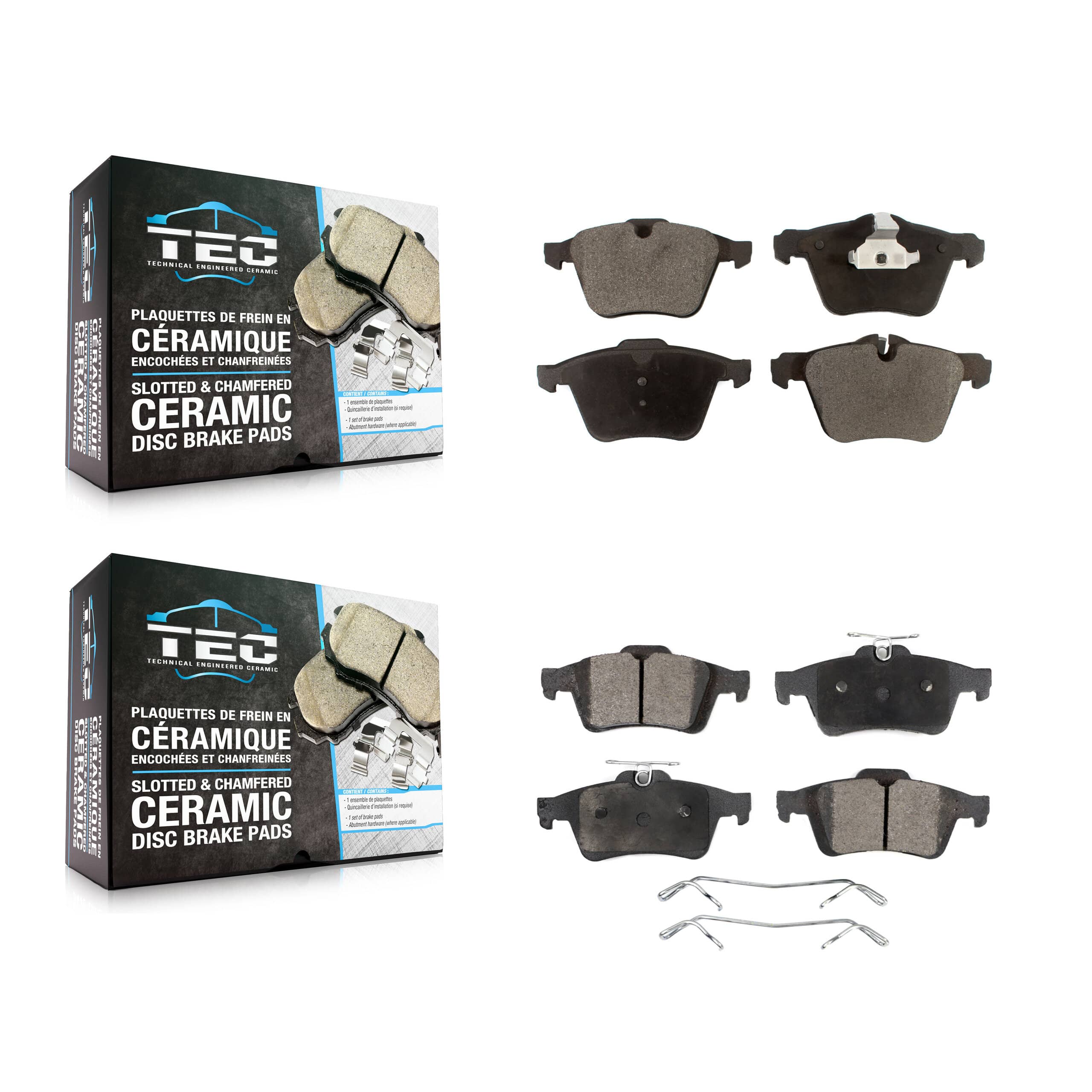 TEC - KTC-100111 - Front and Rear Disc Brake Pad Kits