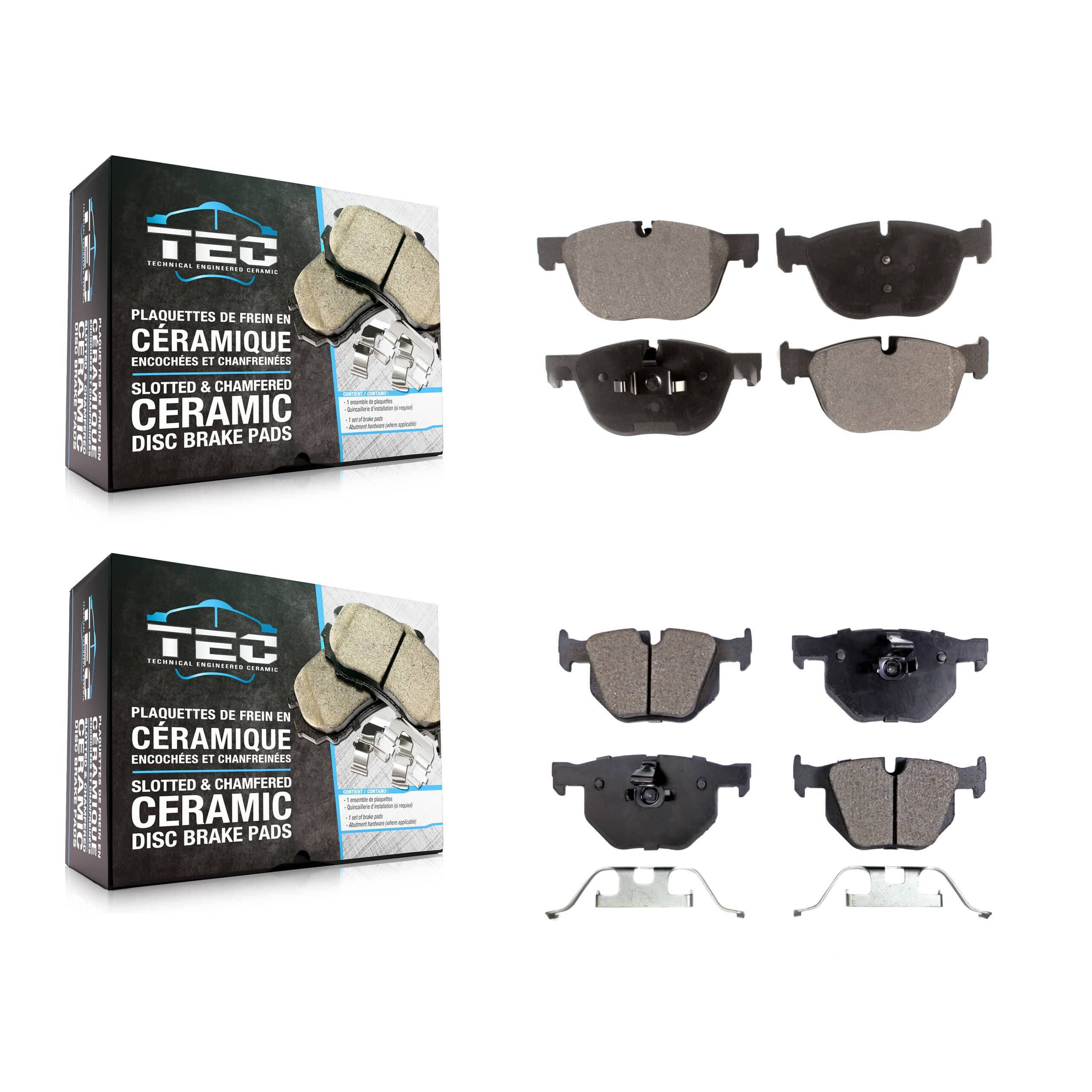 TEC - KTC-100122 - Front and Rear Disc Brake Pad Kits