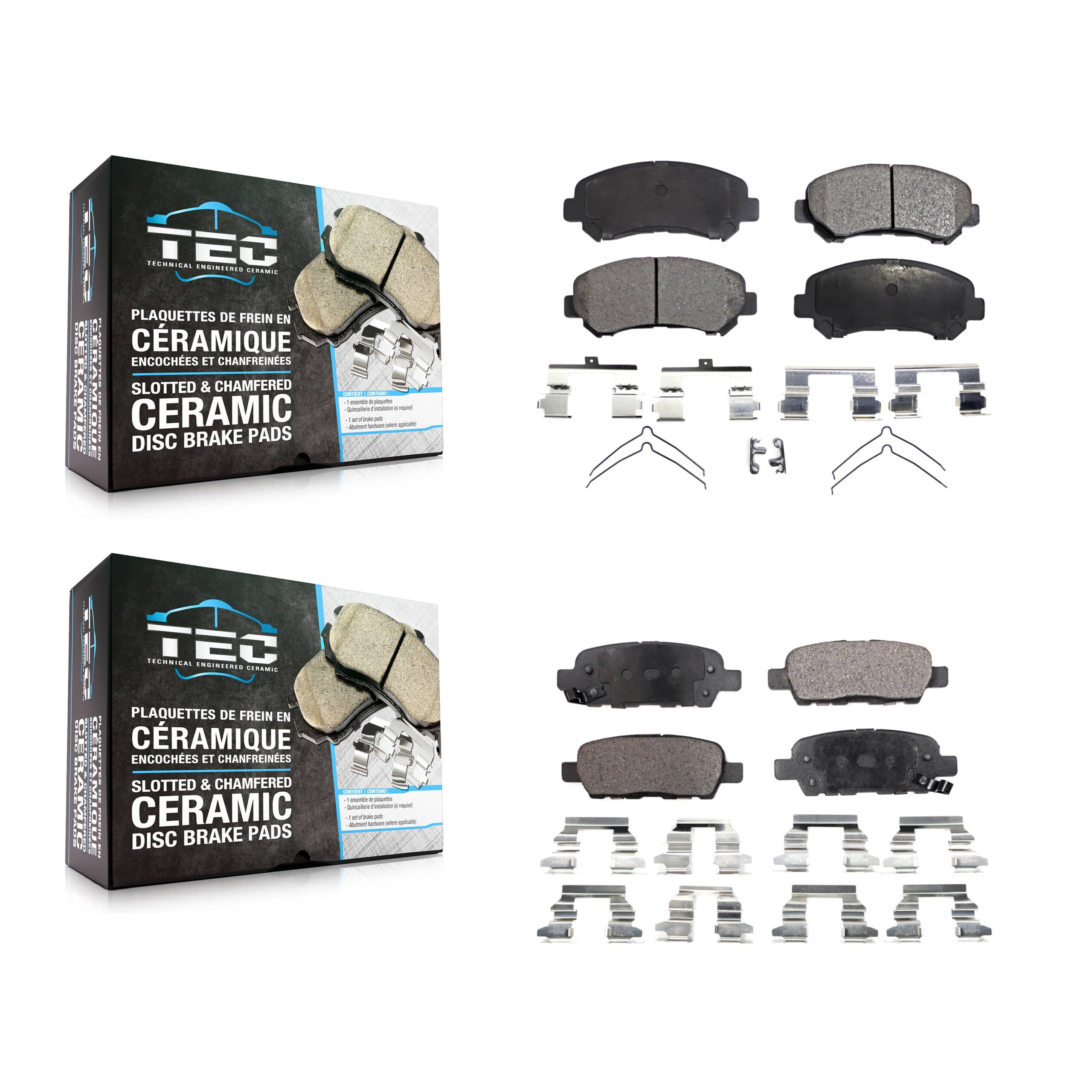 TEC - KTC-100167 - Front and Rear Disc Brake Pad Kits
