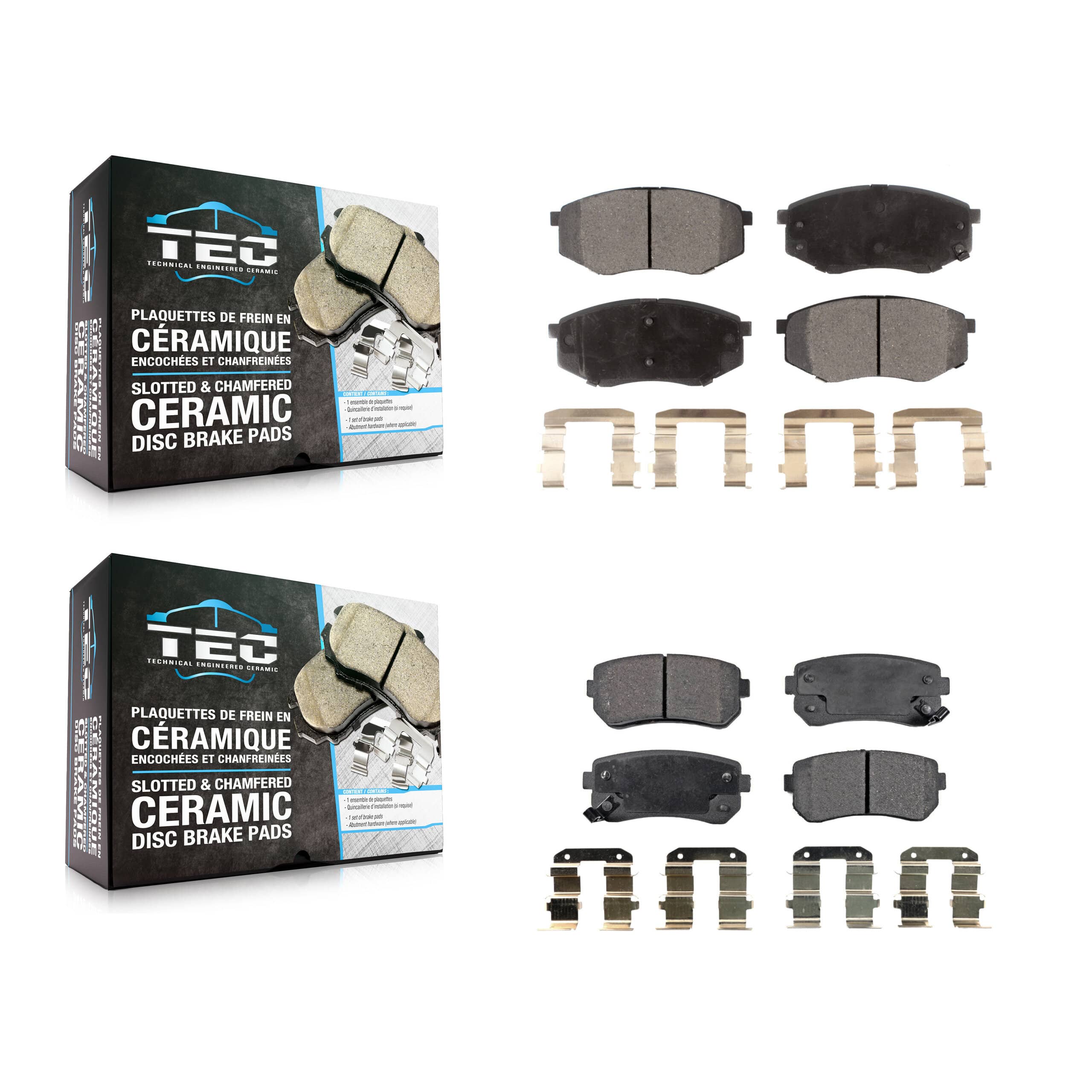 TEC - KTC-100210 - Front and Rear Disc Brake Pad Kits