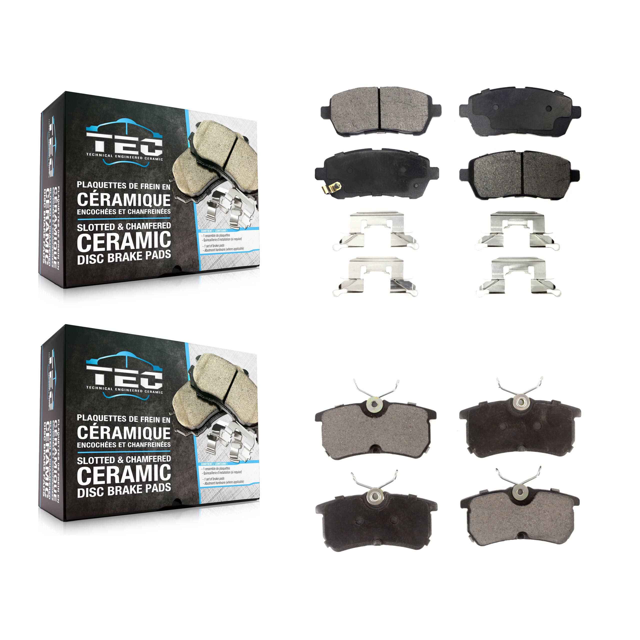 TEC - KTC-100211 - Front and Rear Disc Brake Pad Kits