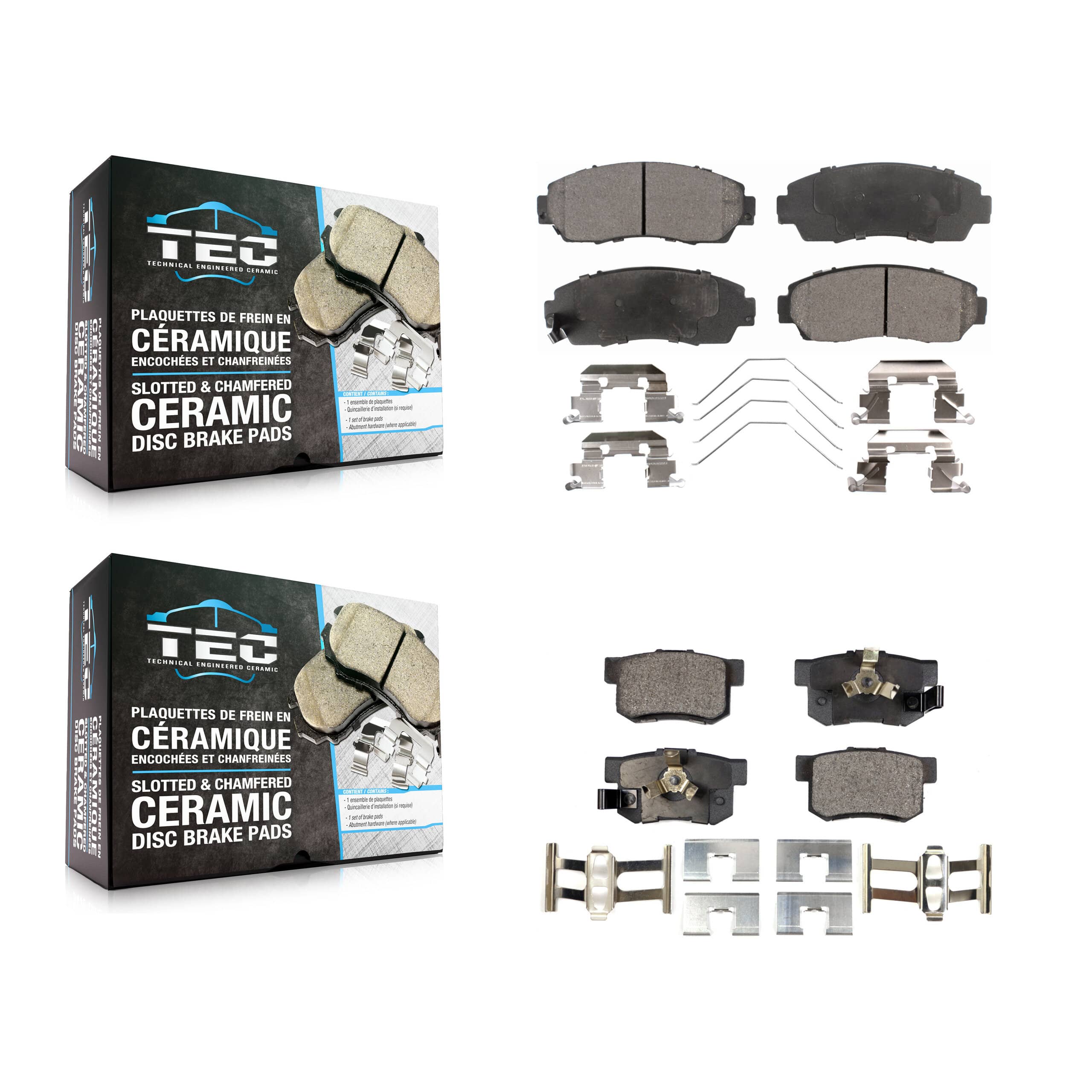 TEC - KTC-100231 - Front and Rear Disc Brake Pad Kits