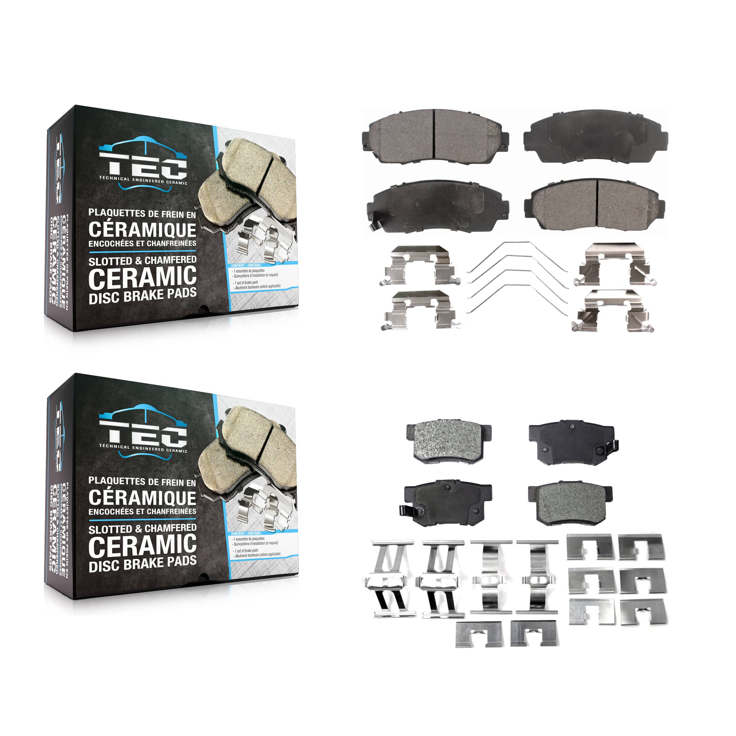 TEC - KTC-100234 - Front and Rear Disc Brake Pad Kits