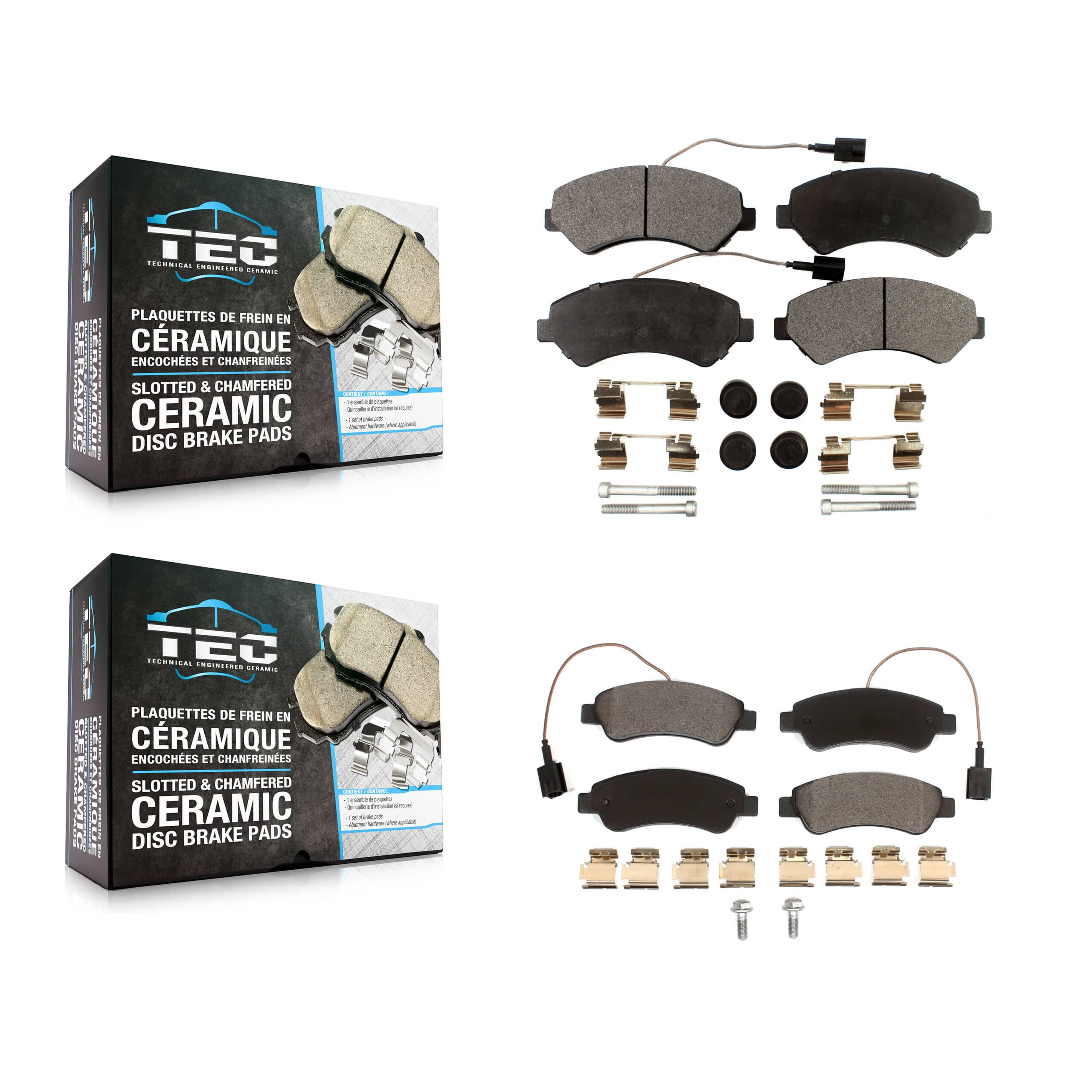 TEC - KTC-100240 - Front and Rear Disc Brake Pad Kits