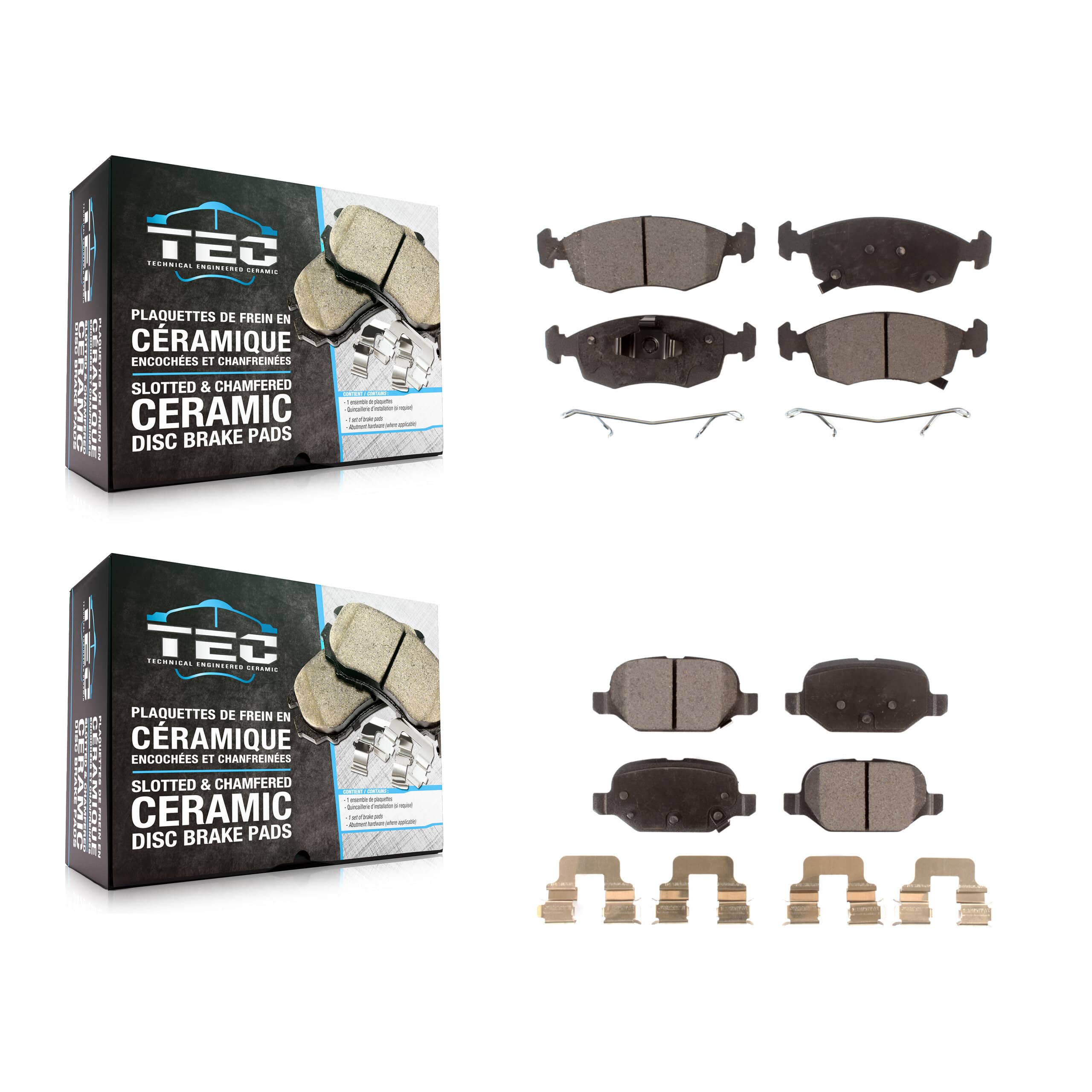TEC - KTC-100252 - Front and Rear Disc Brake Pad Kits
