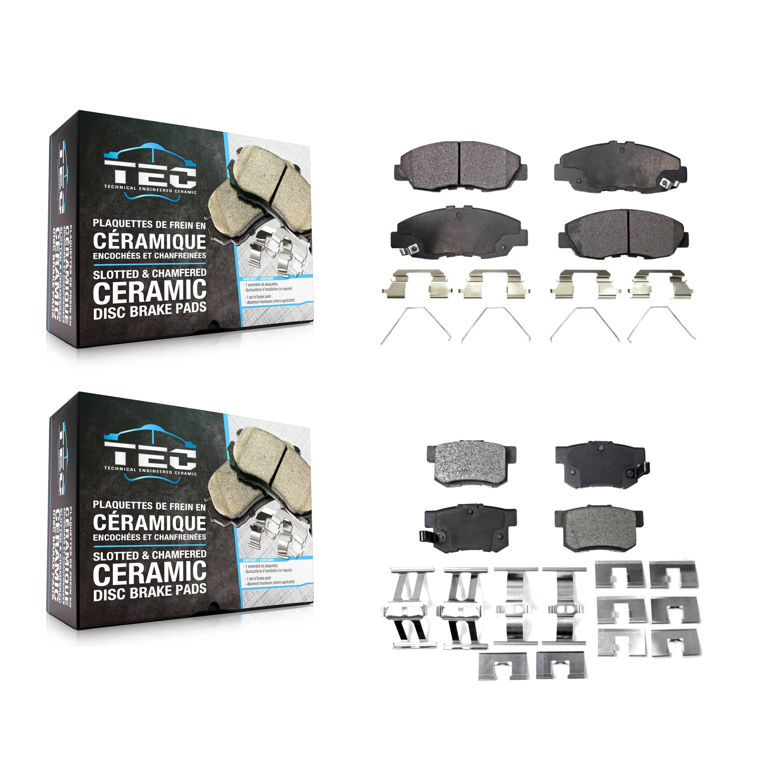TEC - KTC-100253 - Front and Rear Disc Brake Pad Kits