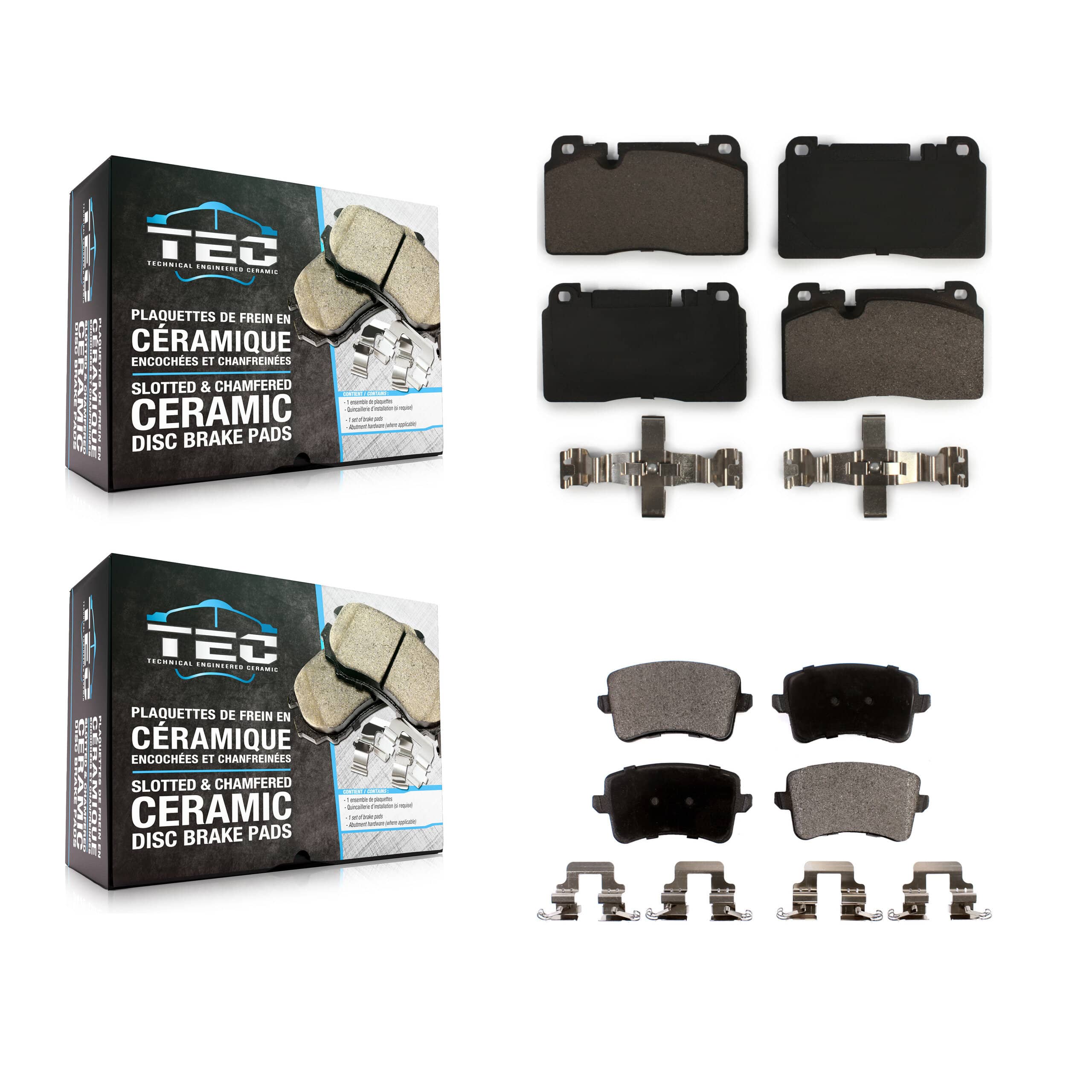 TEC - KTC-100278 - Front and Rear Disc Brake Pad Kits