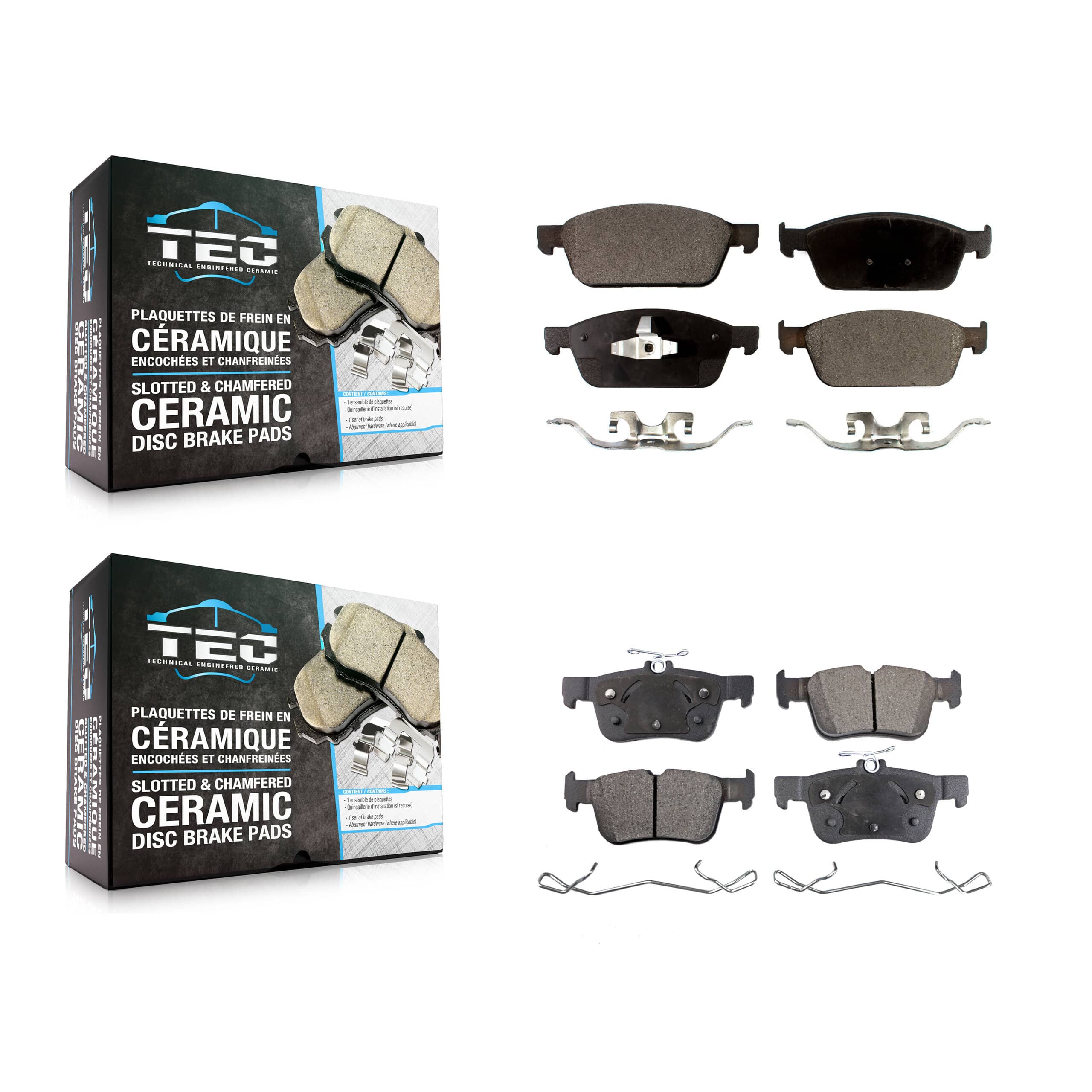 TEC - KTC-100280 - Front and Rear Disc Brake Pad Kits