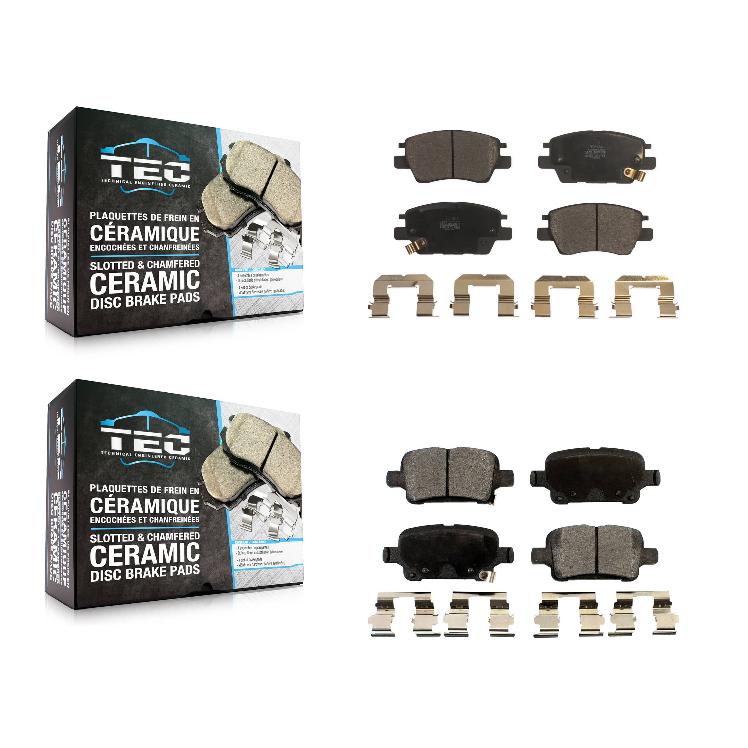 TEC - KTC-100311 - Front and Rear Disc Brake Pad Kits