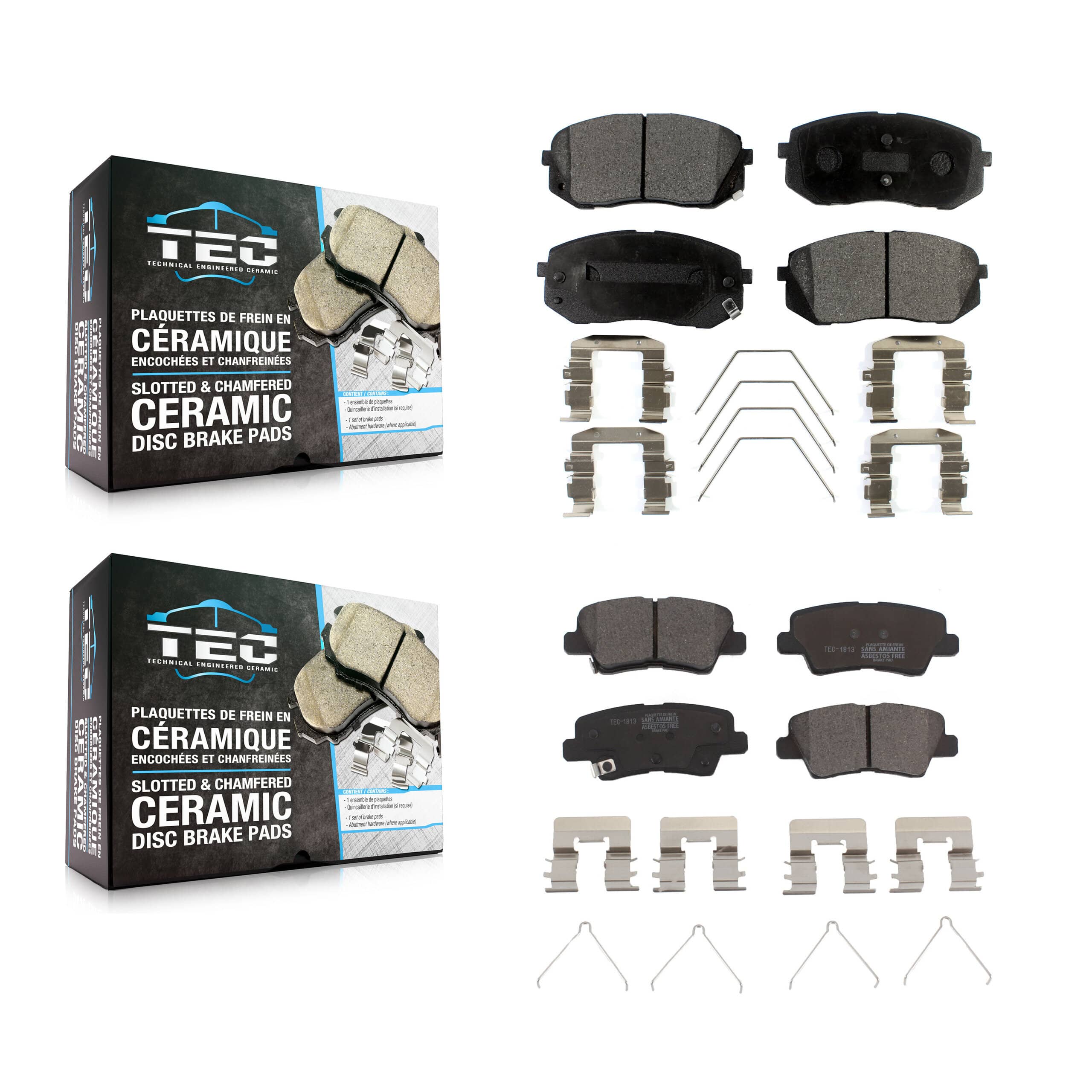 TEC - KTC-100315 - Front and Rear Disc Brake Pad Kits
