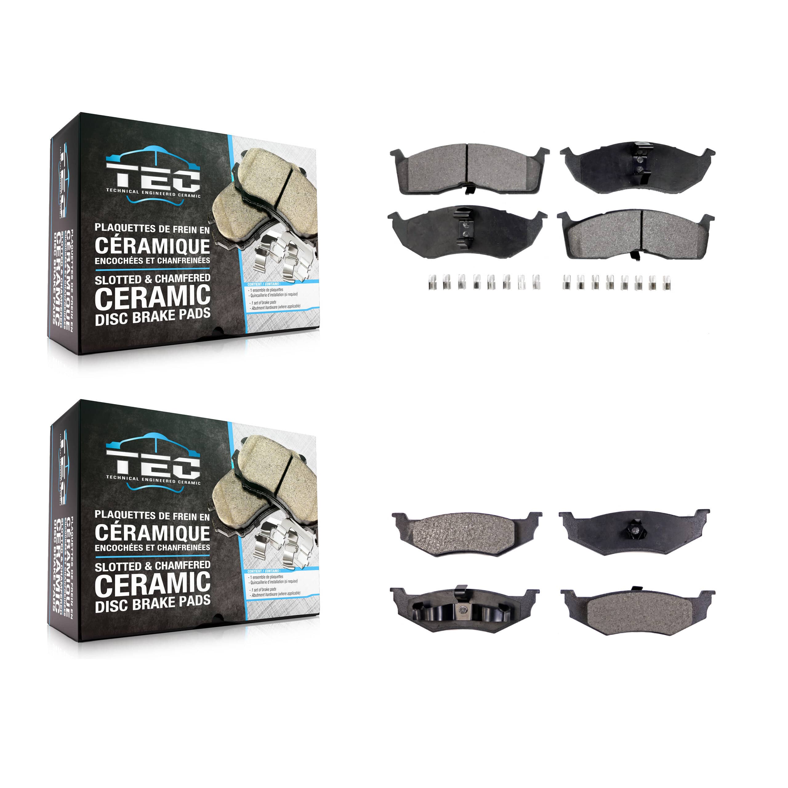 TEC - KTC-100349 - Front and Rear Disc Brake Pad Kits
