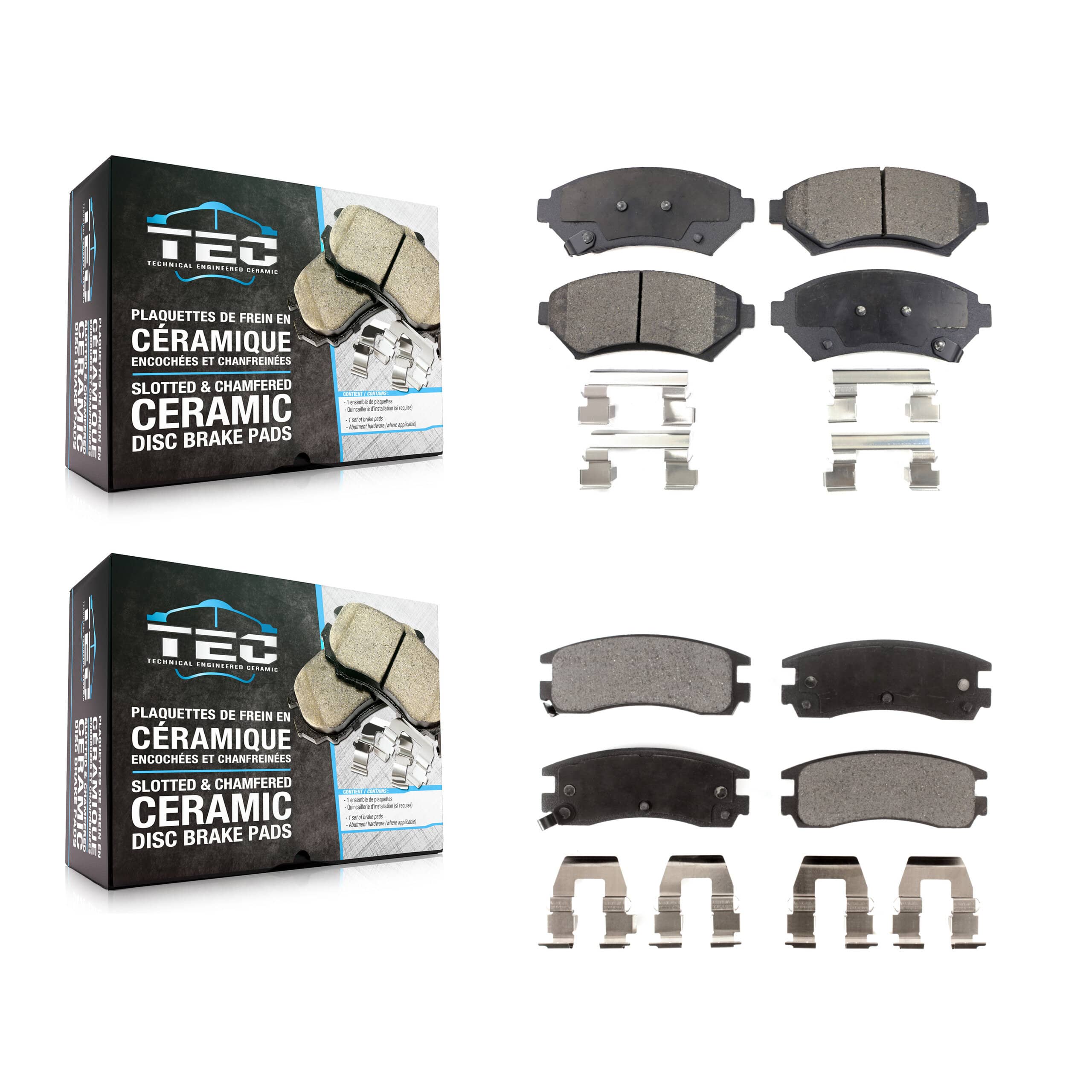 TEC - KTC-100364 - Front and Rear Disc Brake Pad Kits