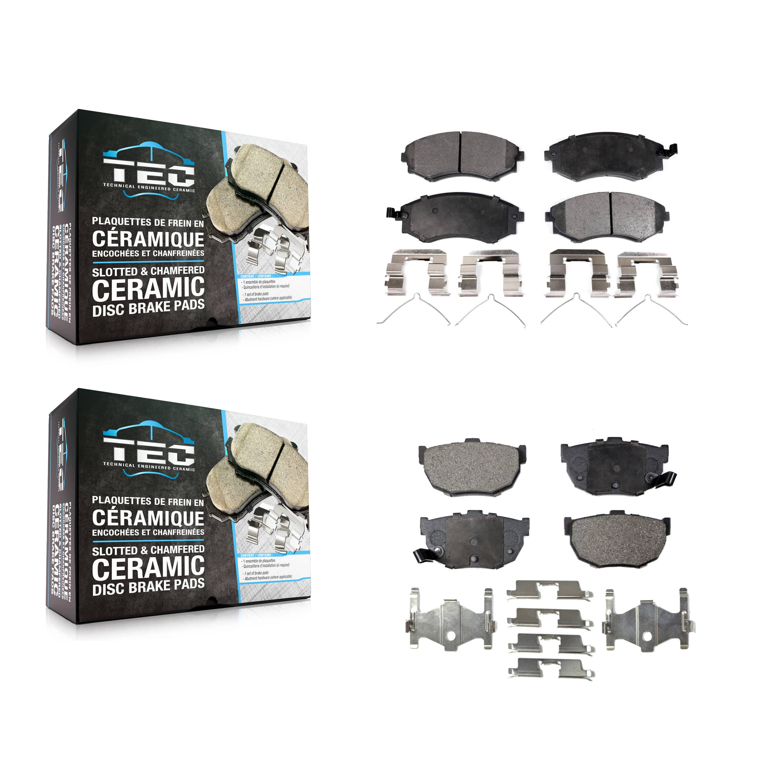 TEC - KTC-100365 - Front and Rear Disc Brake Pad Kits