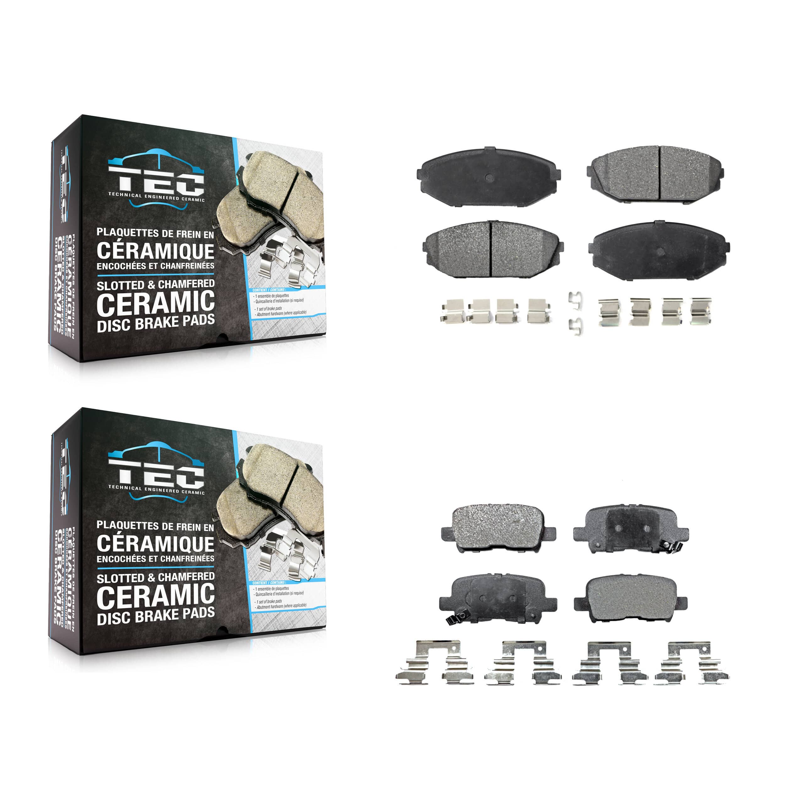 TEC - KTC-100399 - Front and Rear Disc Brake Pad Kits