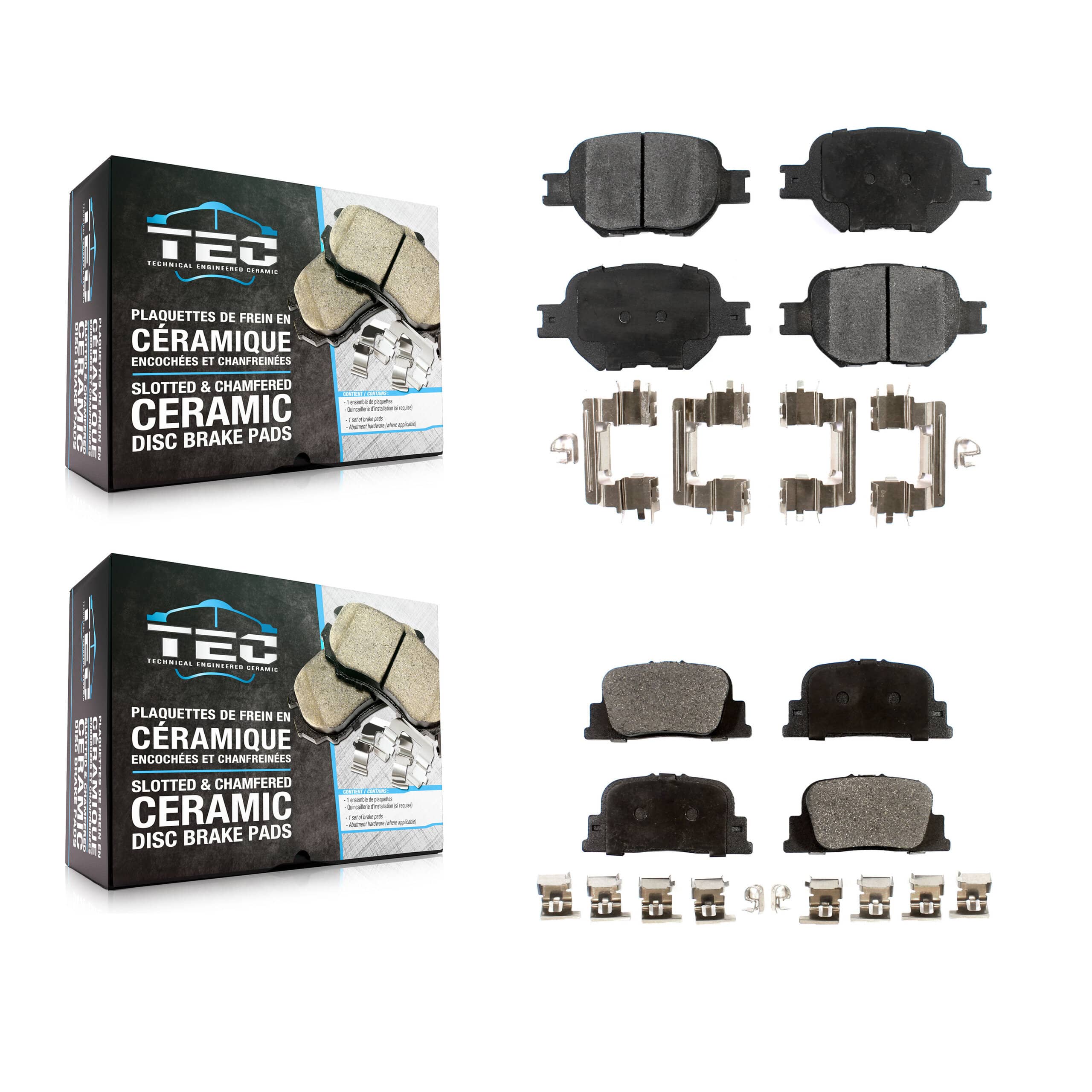 TEC - KTC-100409 - Front and Rear Disc Brake Pad Kits