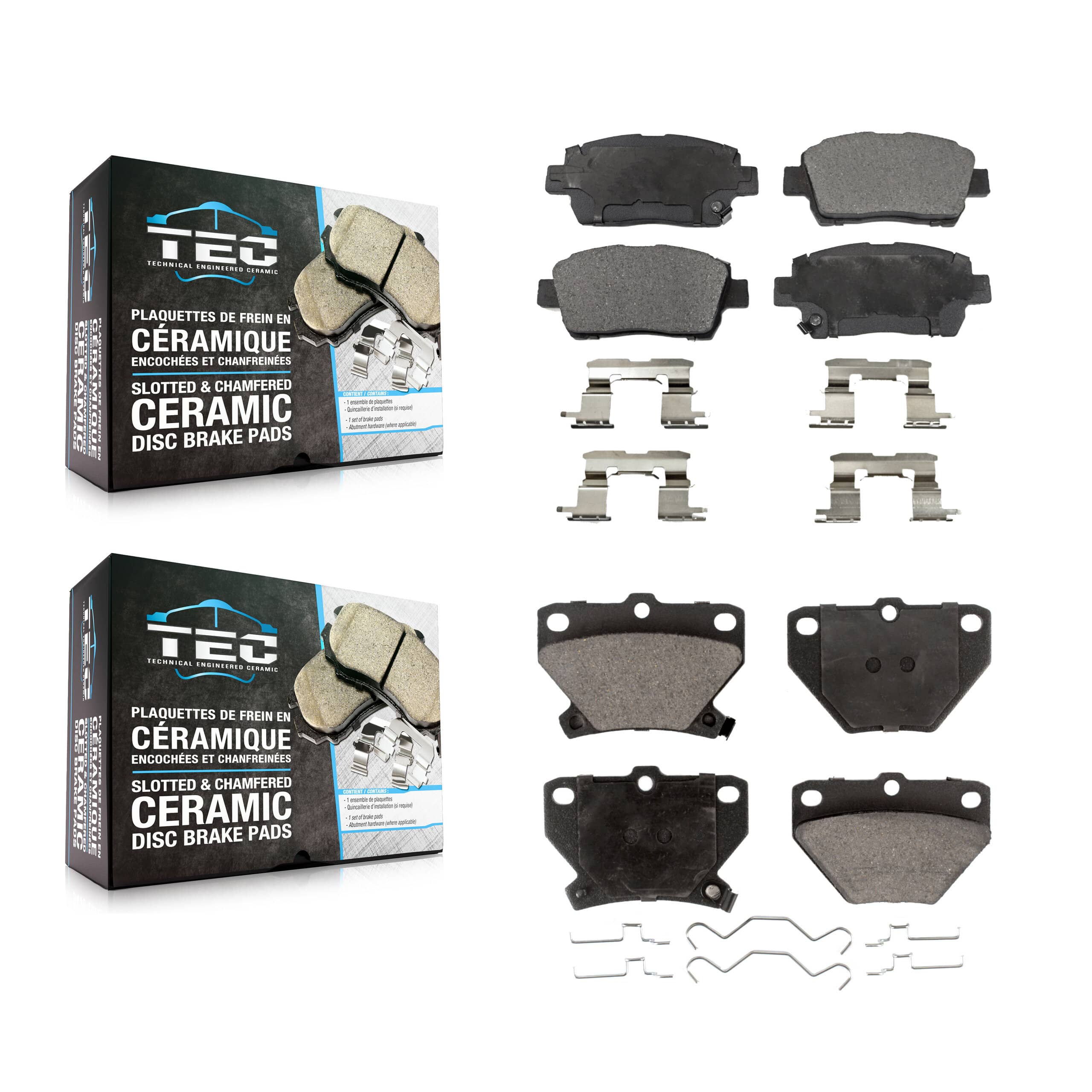 TEC - KTC-100411 - Front and Rear Disc Brake Pad Kits