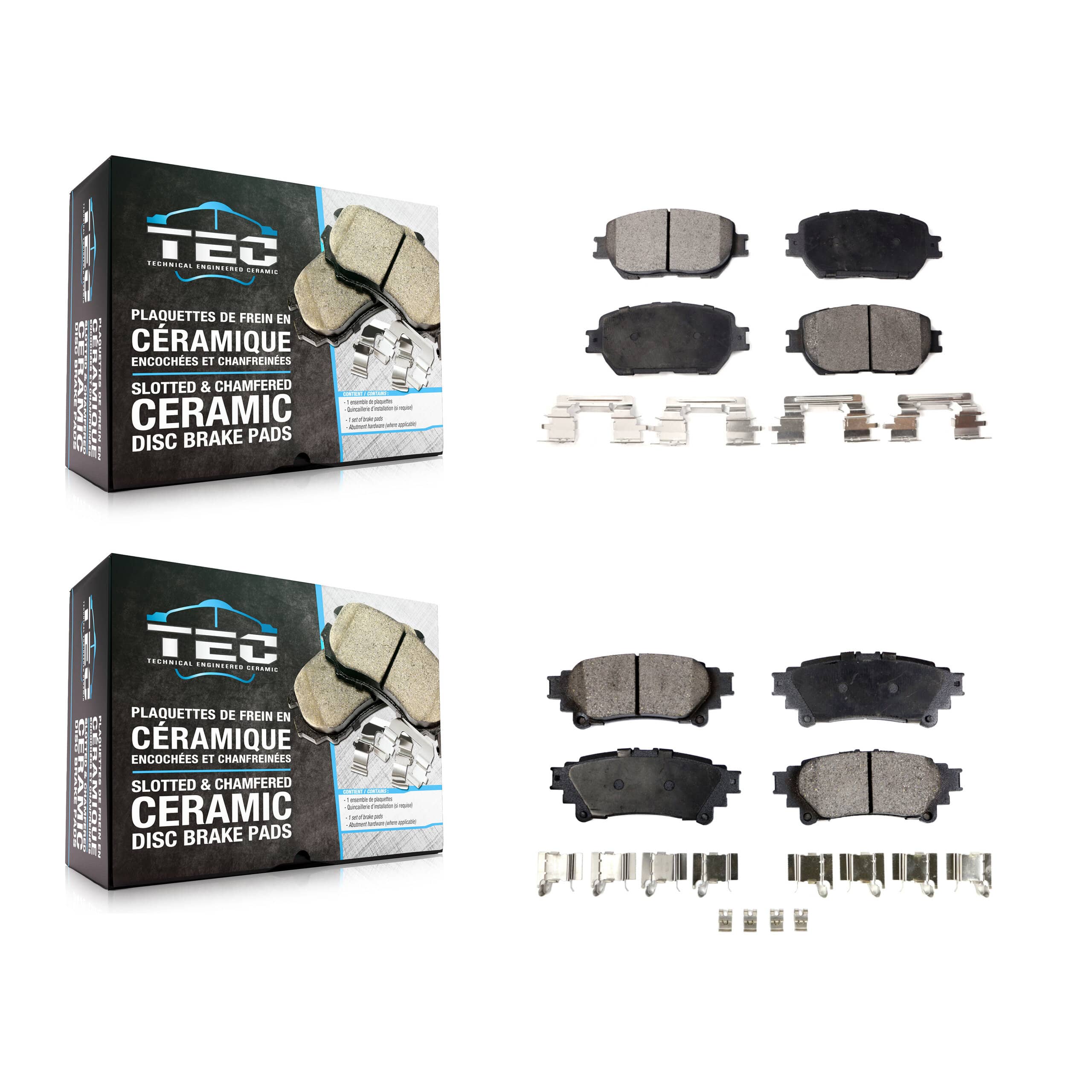 TEC - KTC-100461 - Front and Rear Disc Brake Pad Kits