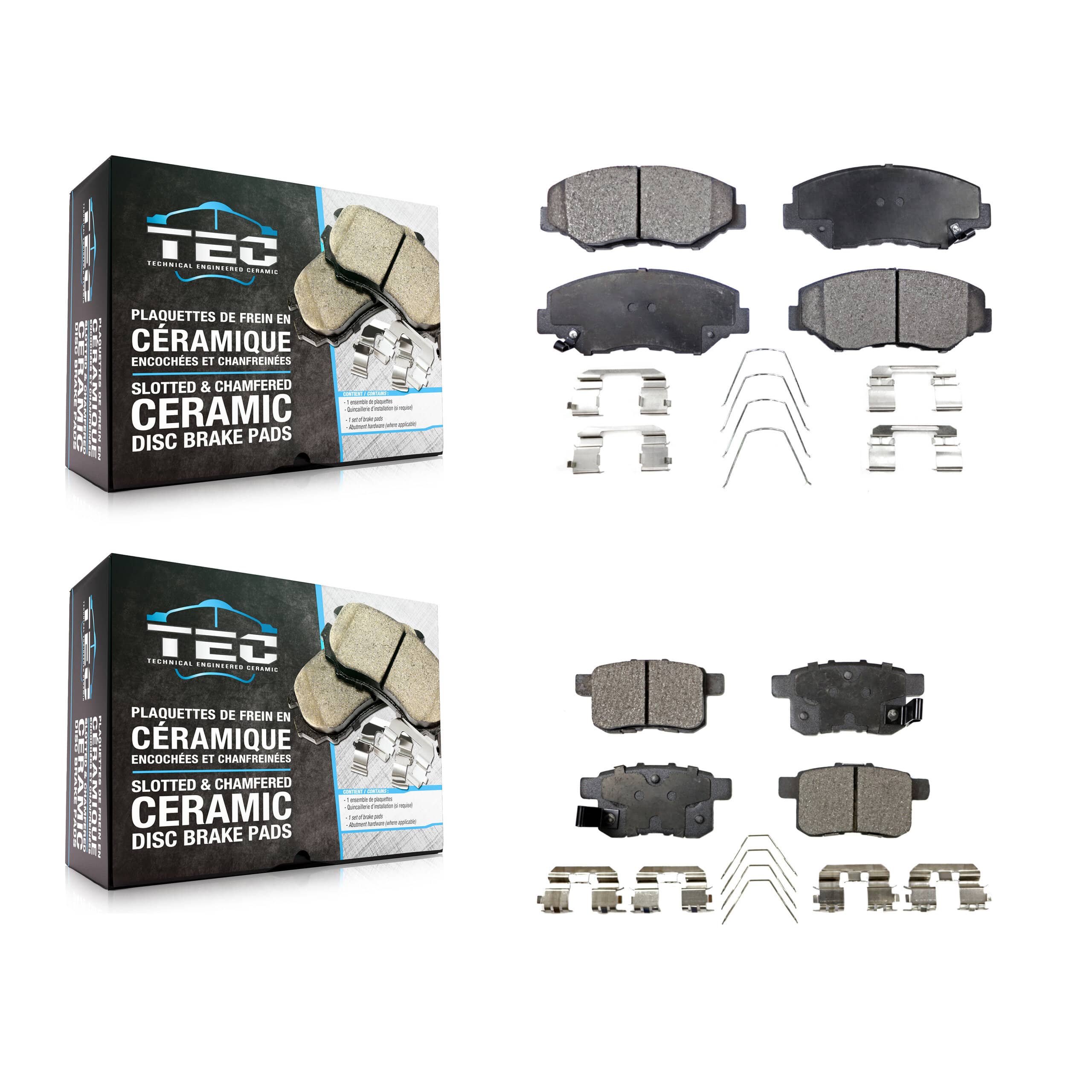 TEC - KTC-100469 - Front and Rear Disc Brake Pad Kits