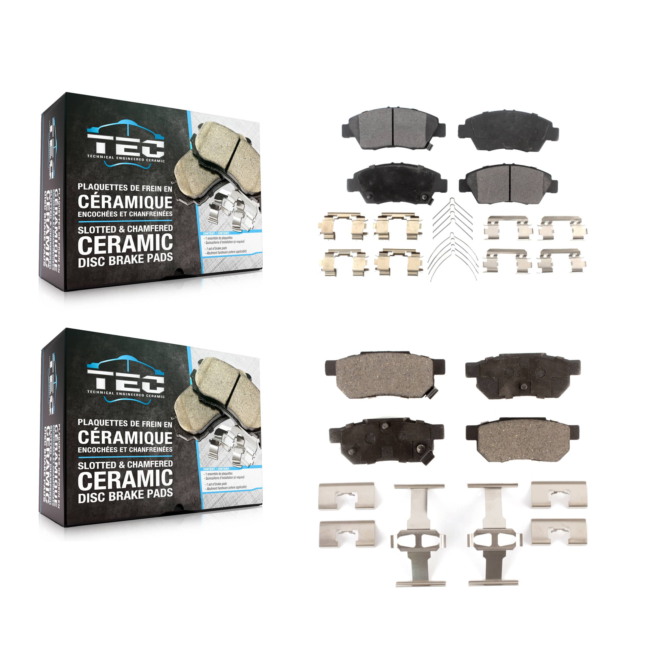 TEC - KTC-100495 - Front and Rear Disc Brake Pad Kits
