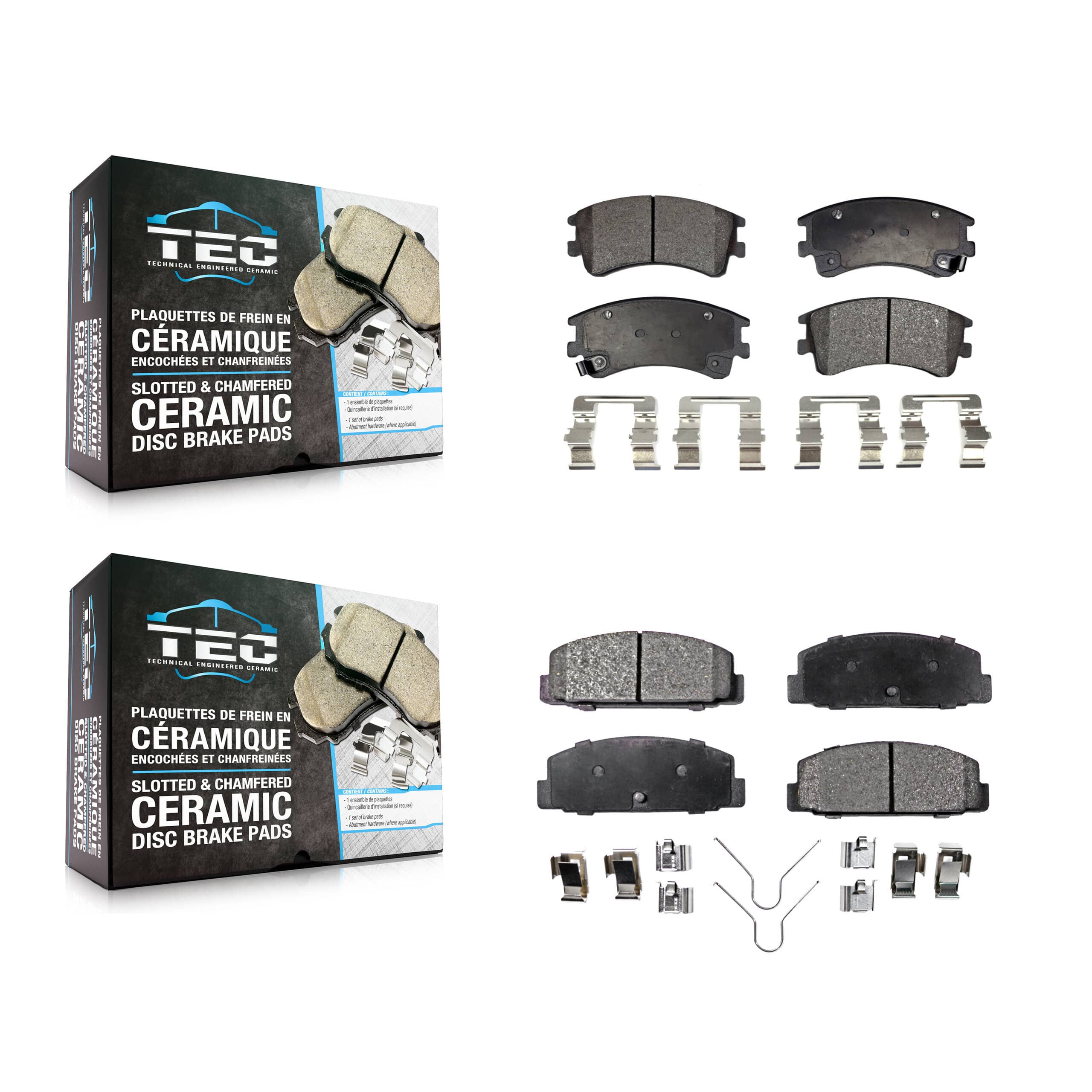TEC - KTC-100498 - Front and Rear Disc Brake Pad Kits