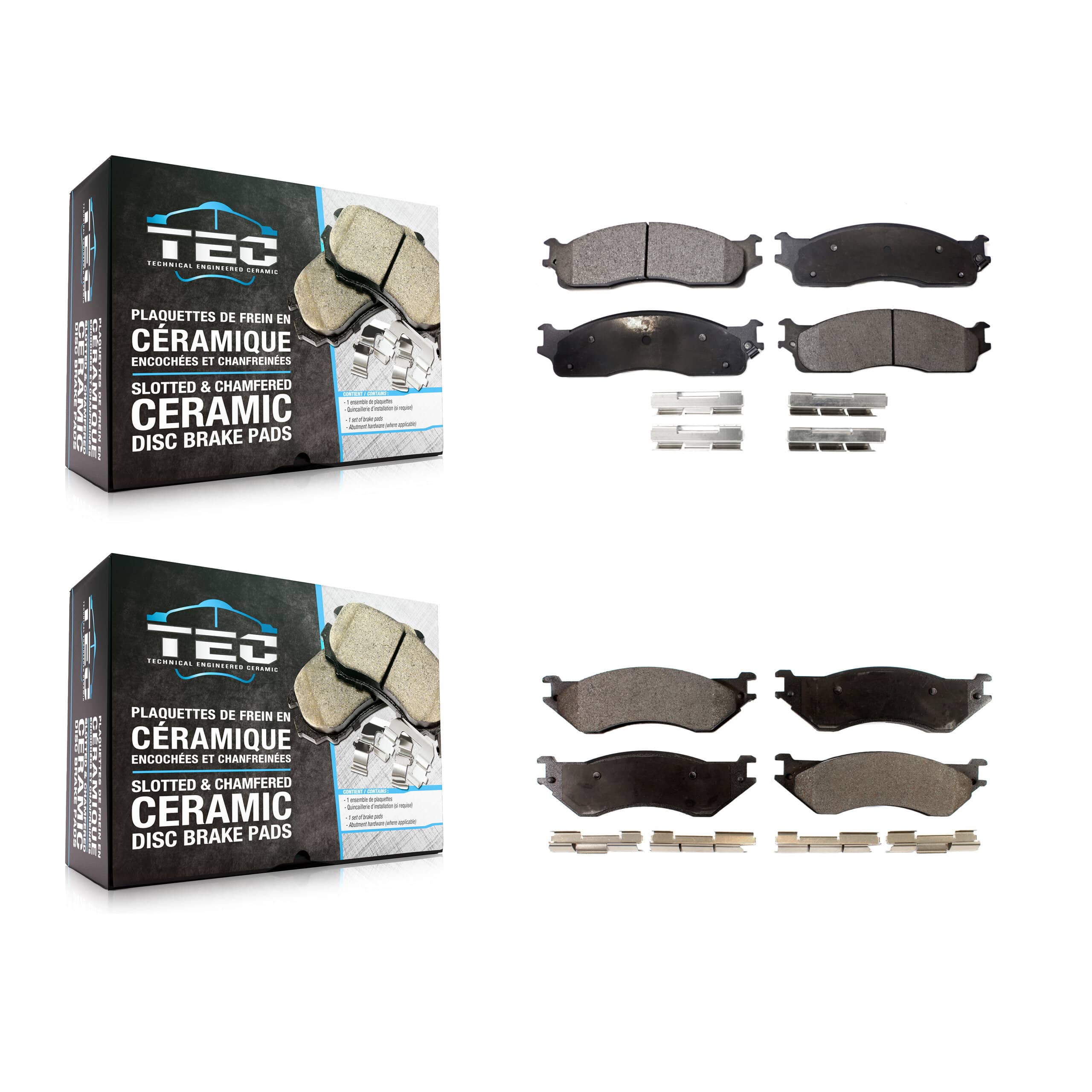 TEC - KTC-100501 - Front and Rear Disc Brake Pad Kits
