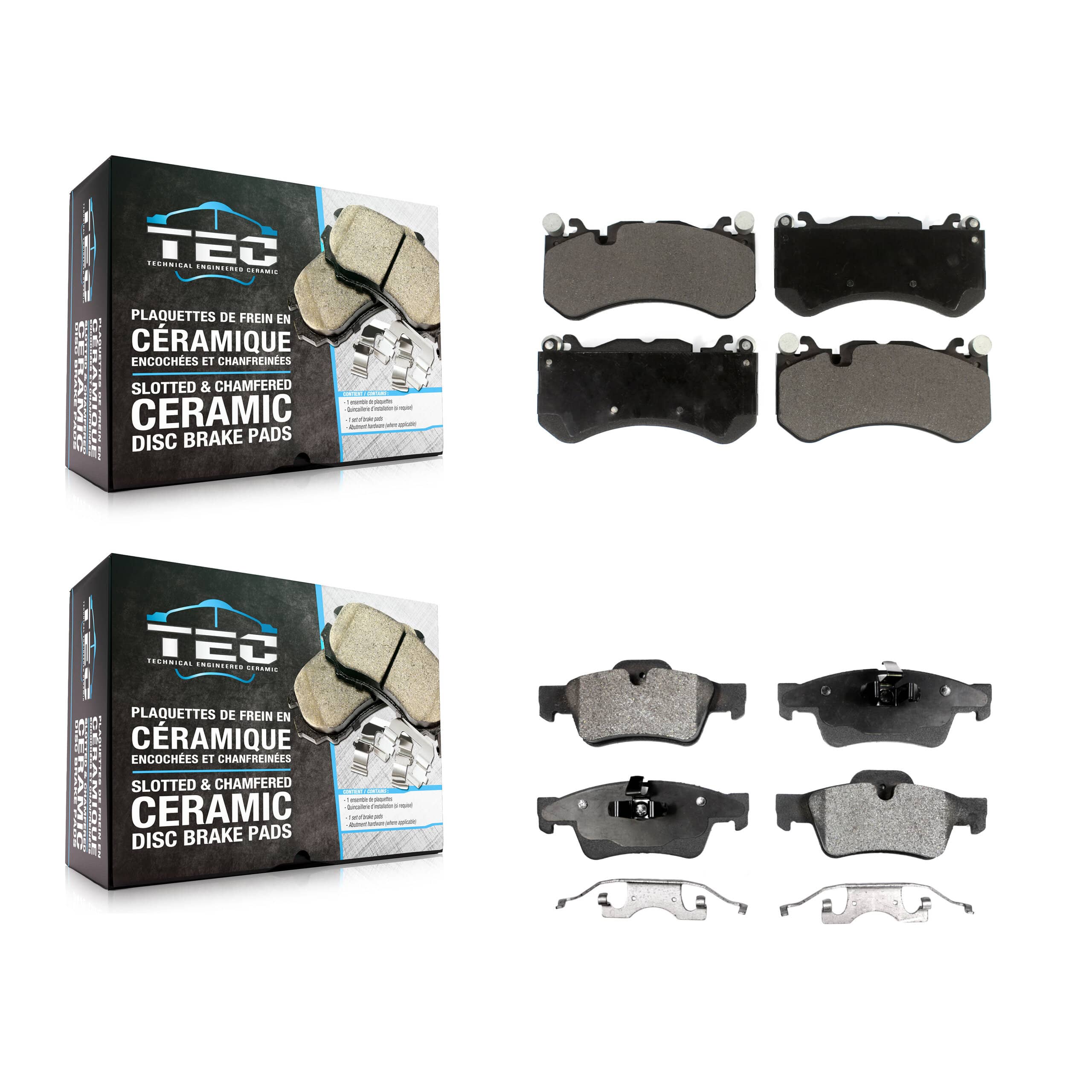 TEC - KTC-100511 - Front and Rear Disc Brake Pad Kits