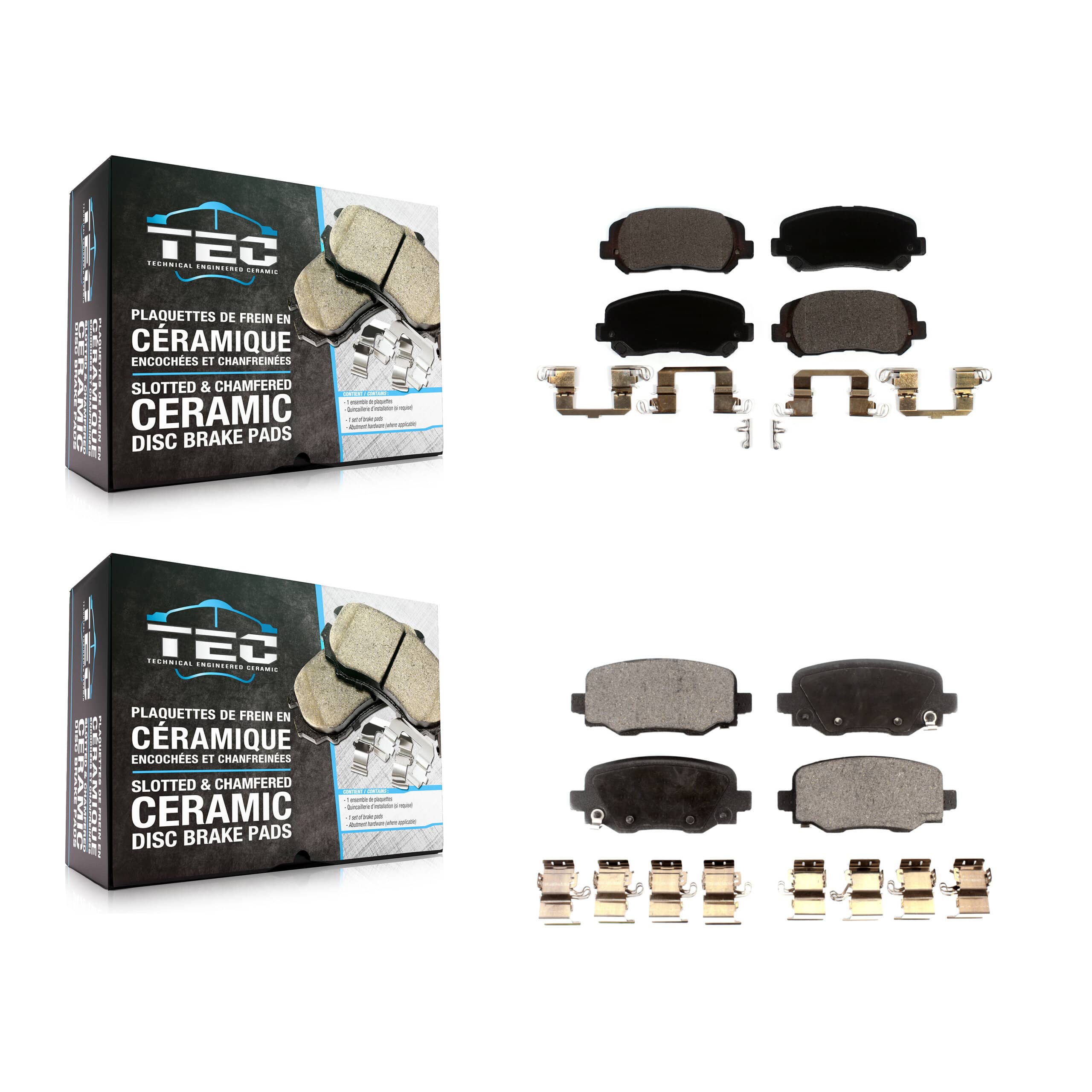 TEC - KTC-100521 - Front and Rear Disc Brake Pad Kits