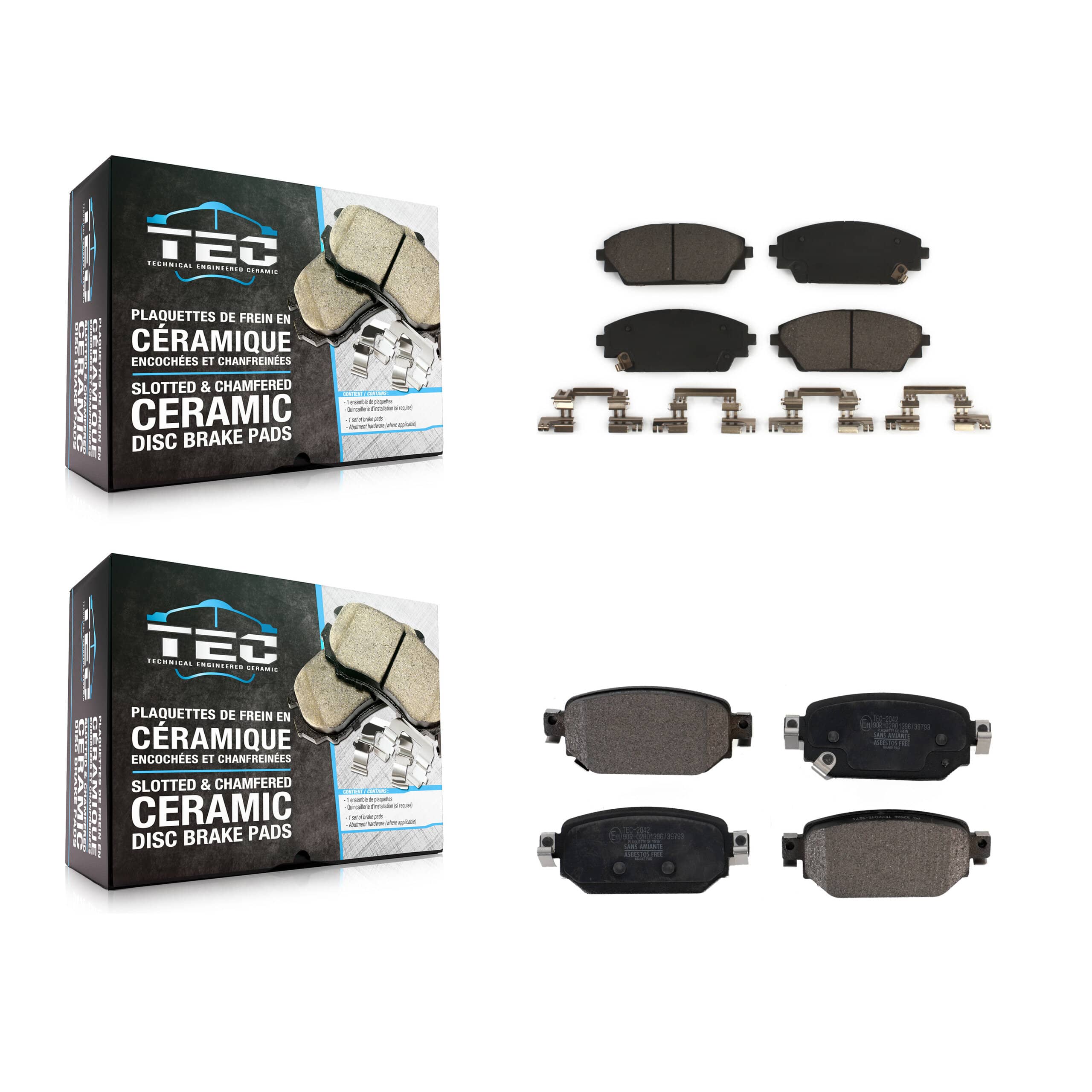 TEC - KTC-100525 - Front and Rear Disc Brake Pad Kits