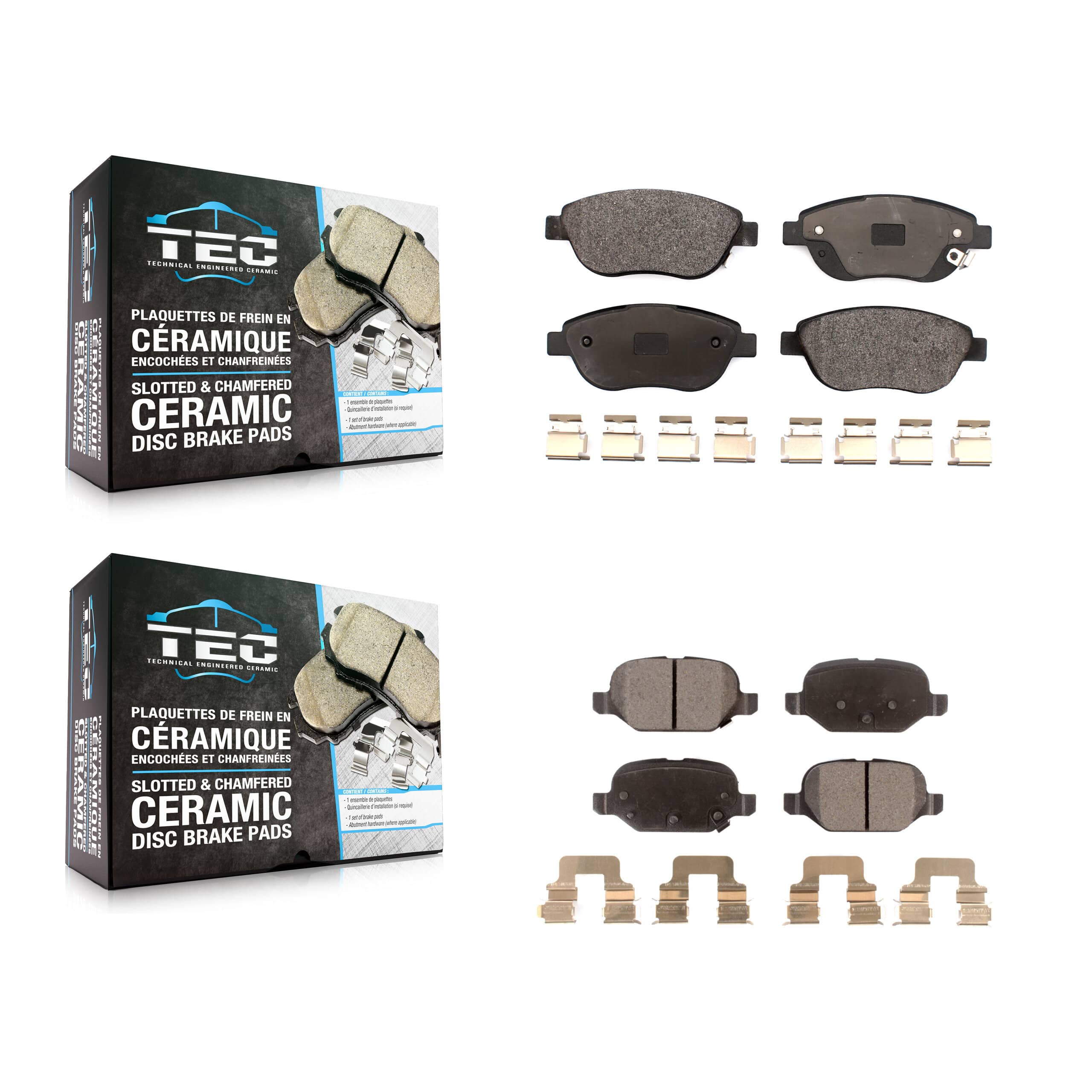 TEC - KTC-100589 - Front and Rear Disc Brake Pad Kits
