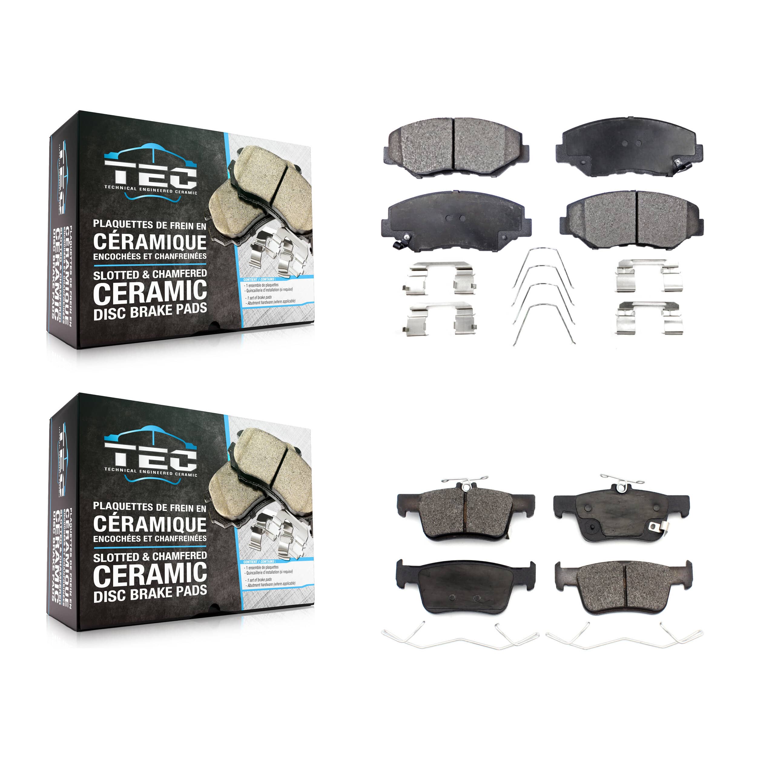 TEC - KTC-100604 - Front and Rear Disc Brake Pad Kits