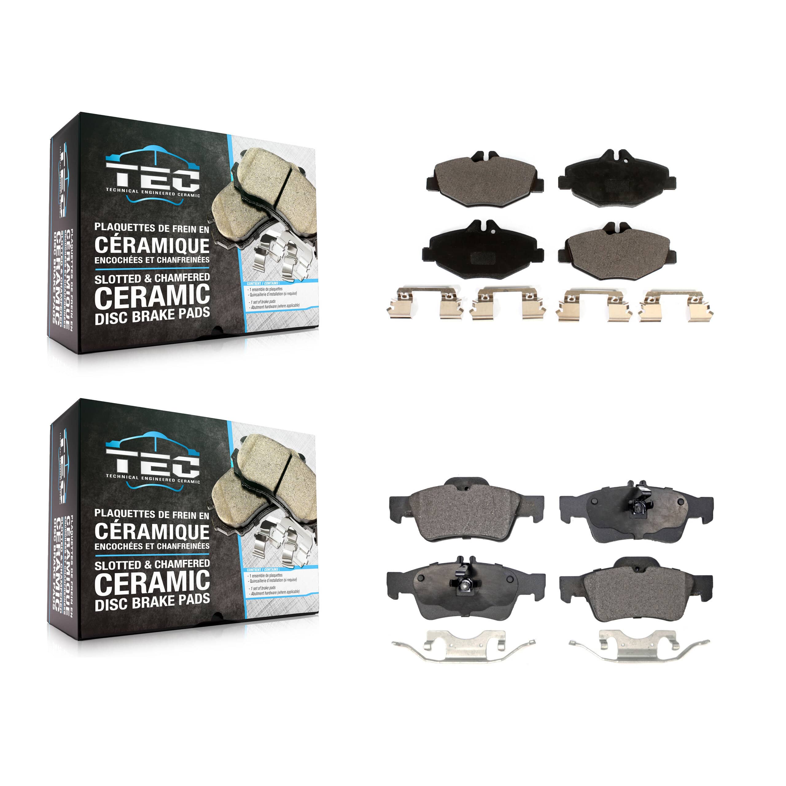 TEC - KTC-100618 - Front and Rear Disc Brake Pad Kits