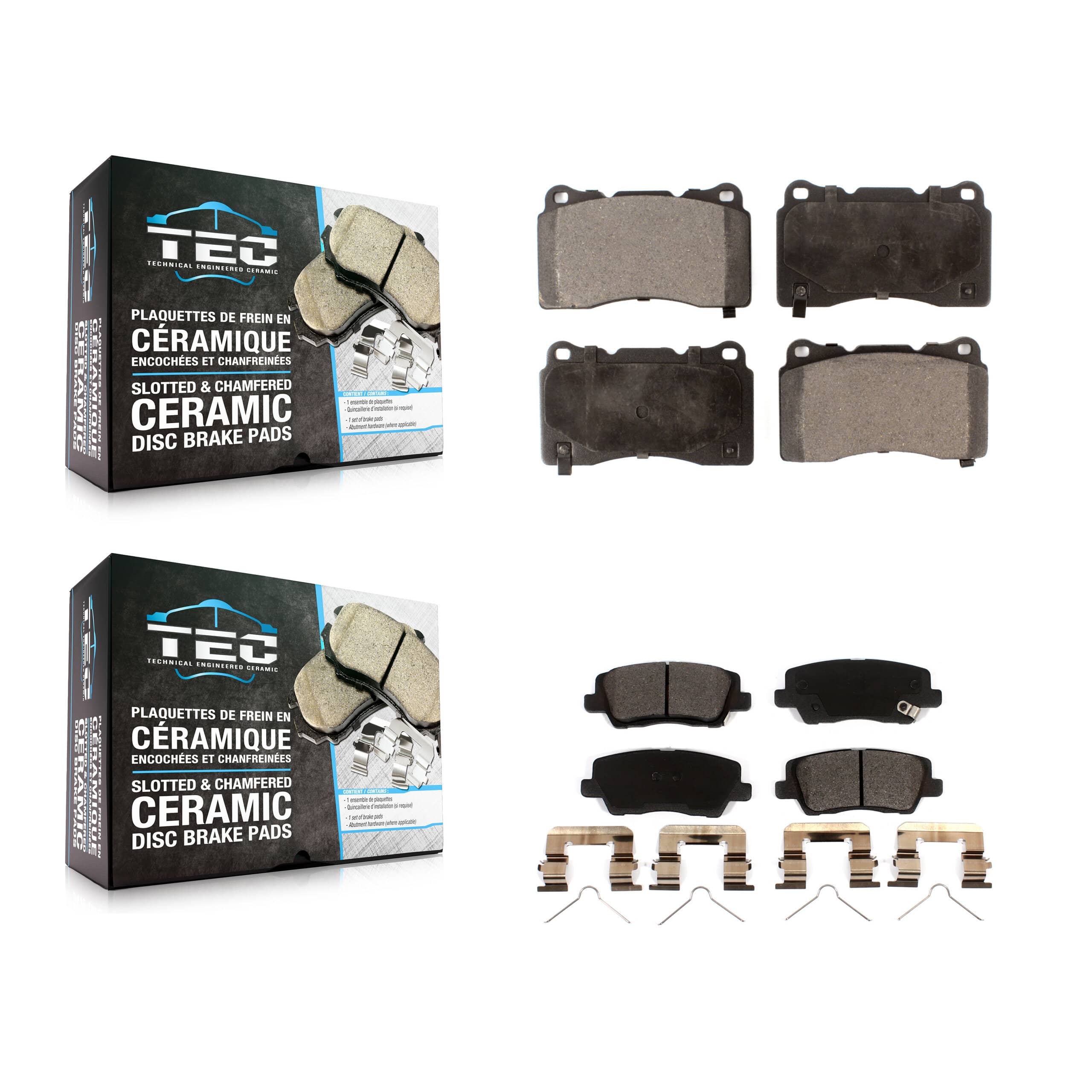 TEC - KTC-100637 - Front and Rear Disc Brake Pad Kits