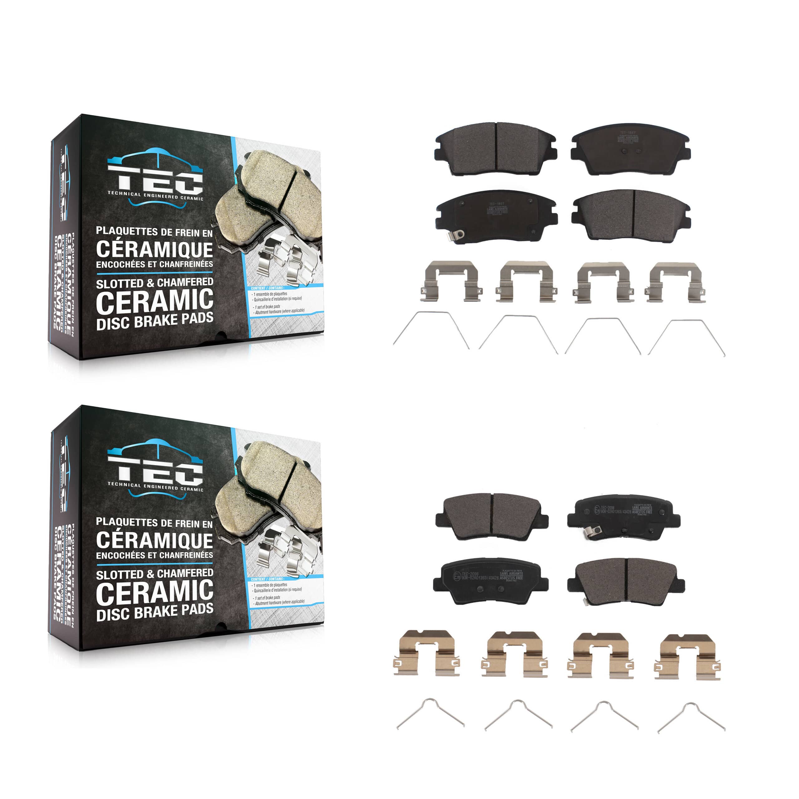 TEC - KTC-100669 - Front and Rear Disc Brake Pad Kits