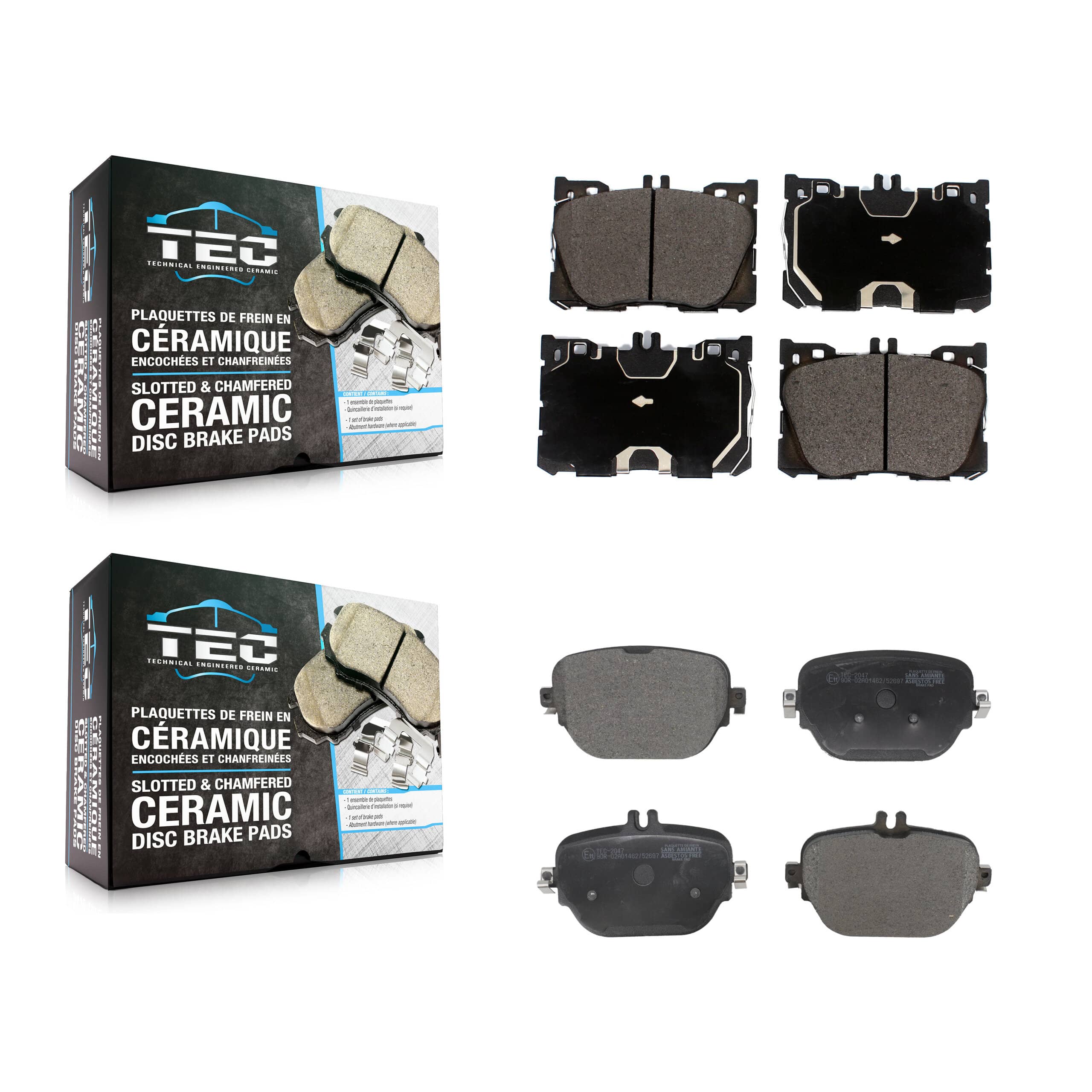 TEC - KTC-100703 - Front and Rear Disc Brake Pad Kits