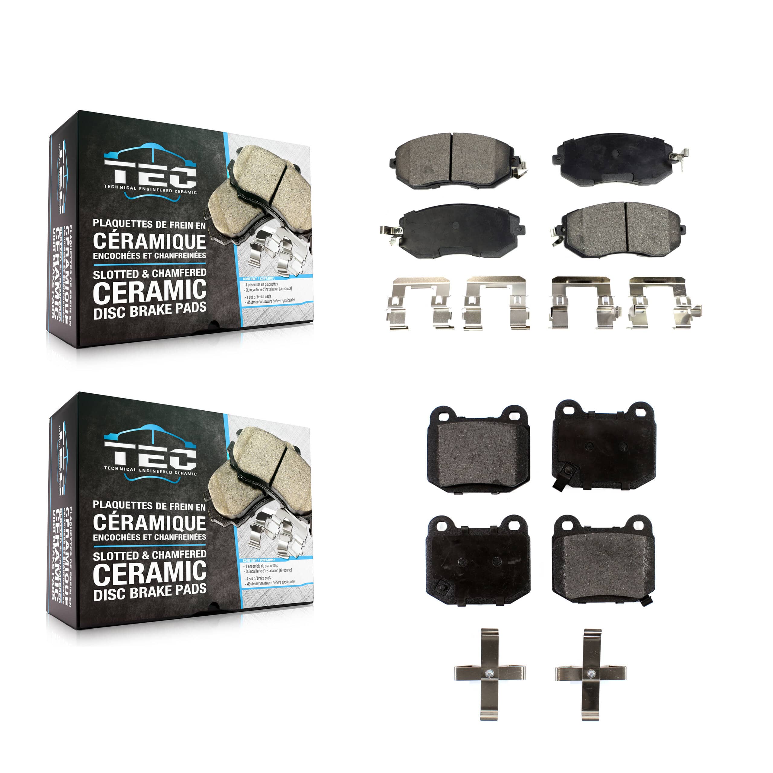 TEC - KTC-100724 - Front and Rear Disc Brake Pad Kits