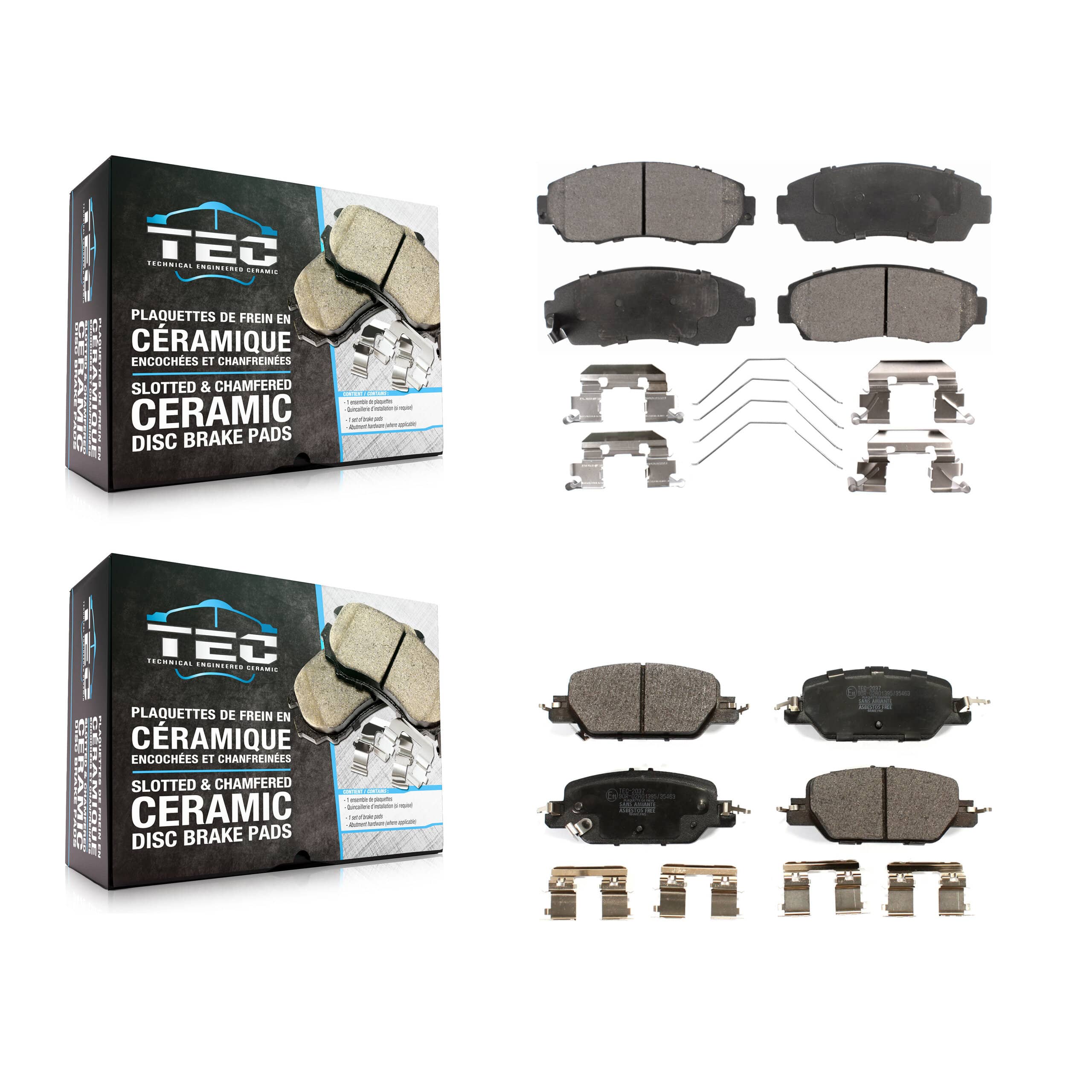 TEC - KTC-100730 - Front and Rear Disc Brake Pad Kits