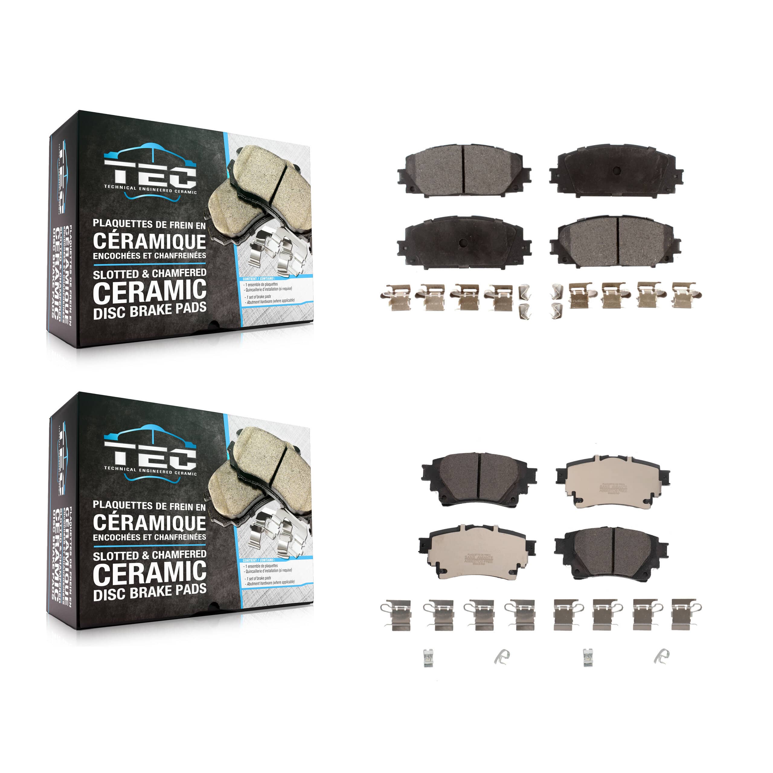 TEC - KTC-100745 - Front and Rear Disc Brake Pad Kits