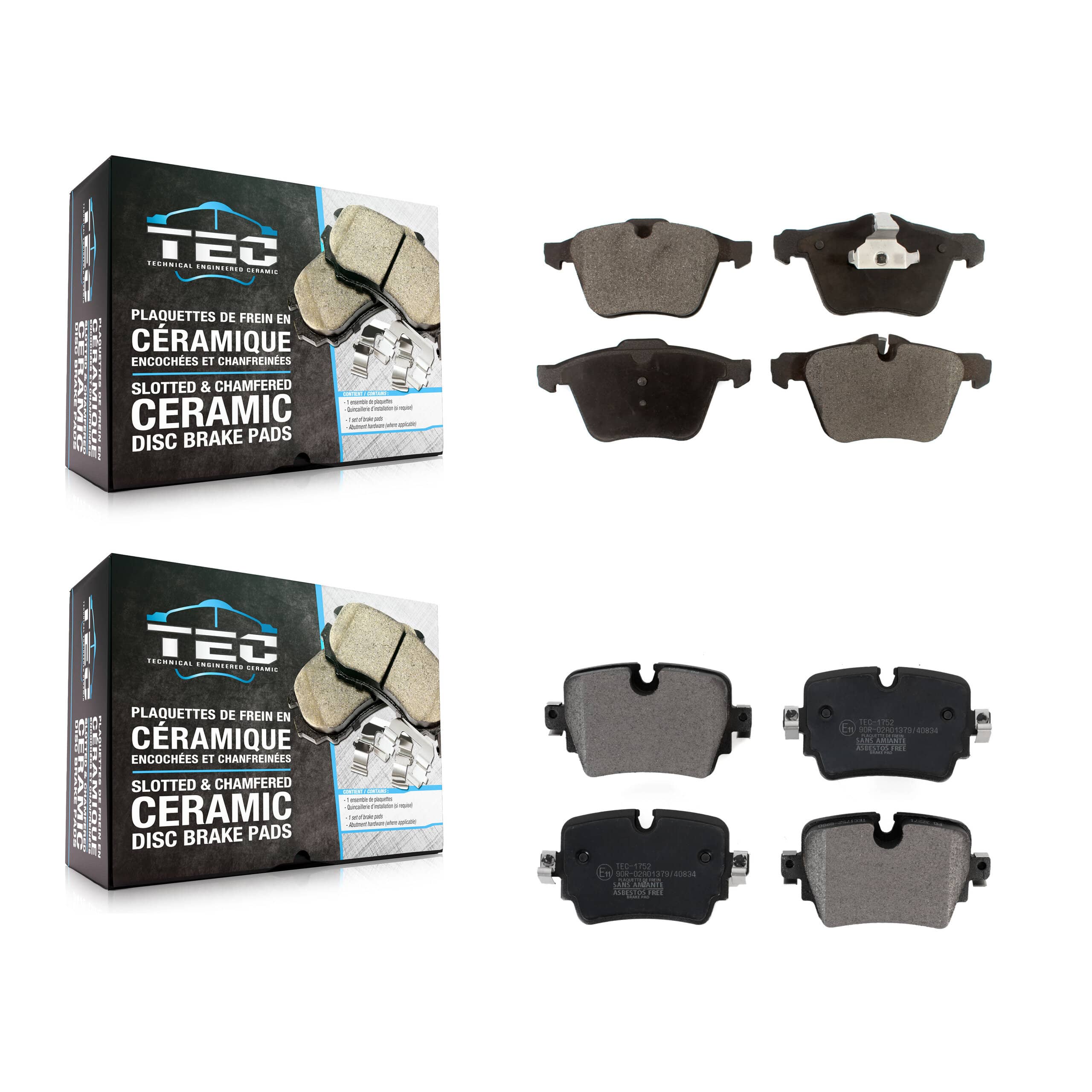 TEC - KTC-100751 - Front and Rear Disc Brake Pad Kits