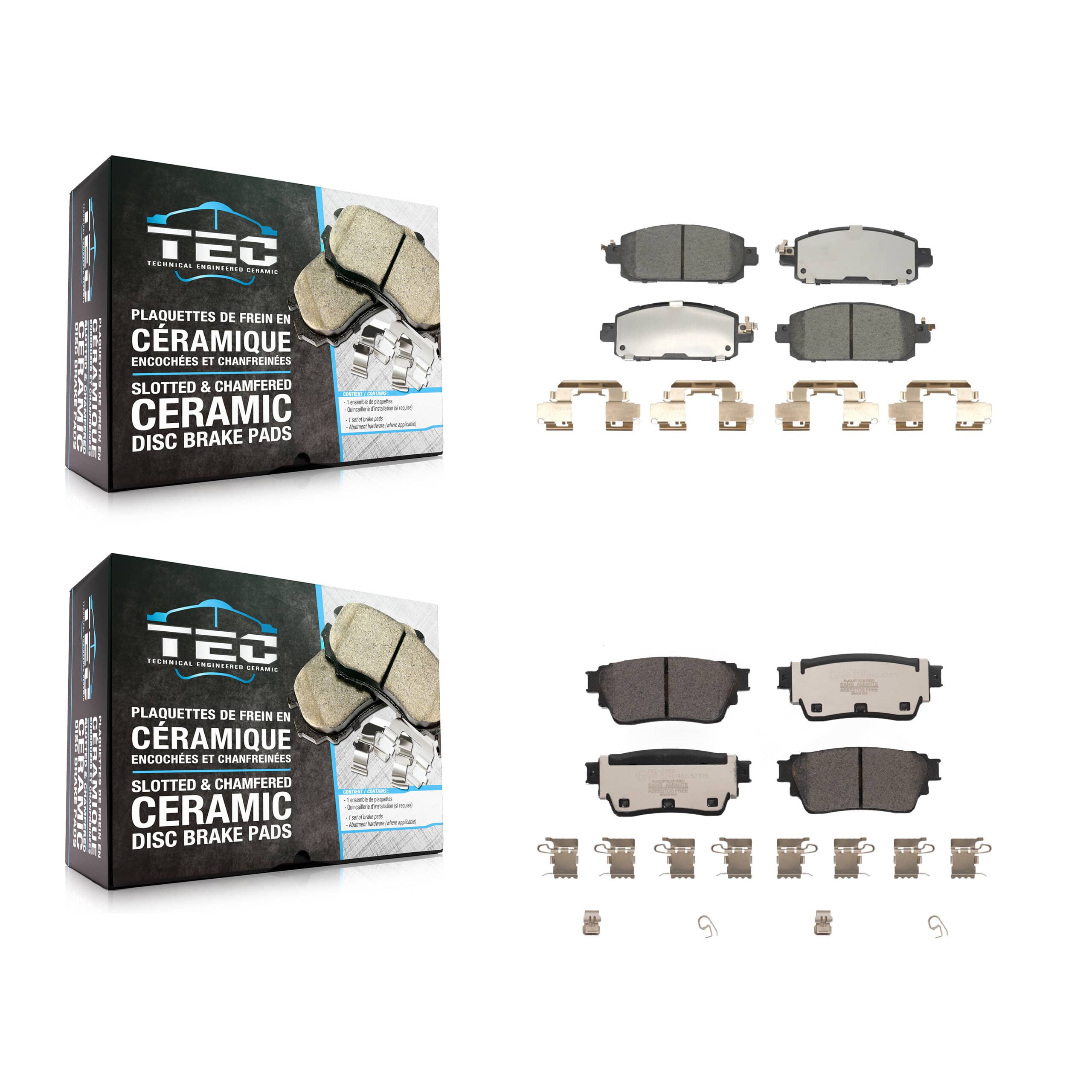 TEC - KTC-100792 - Front and Rear Disc Brake Pad Kits