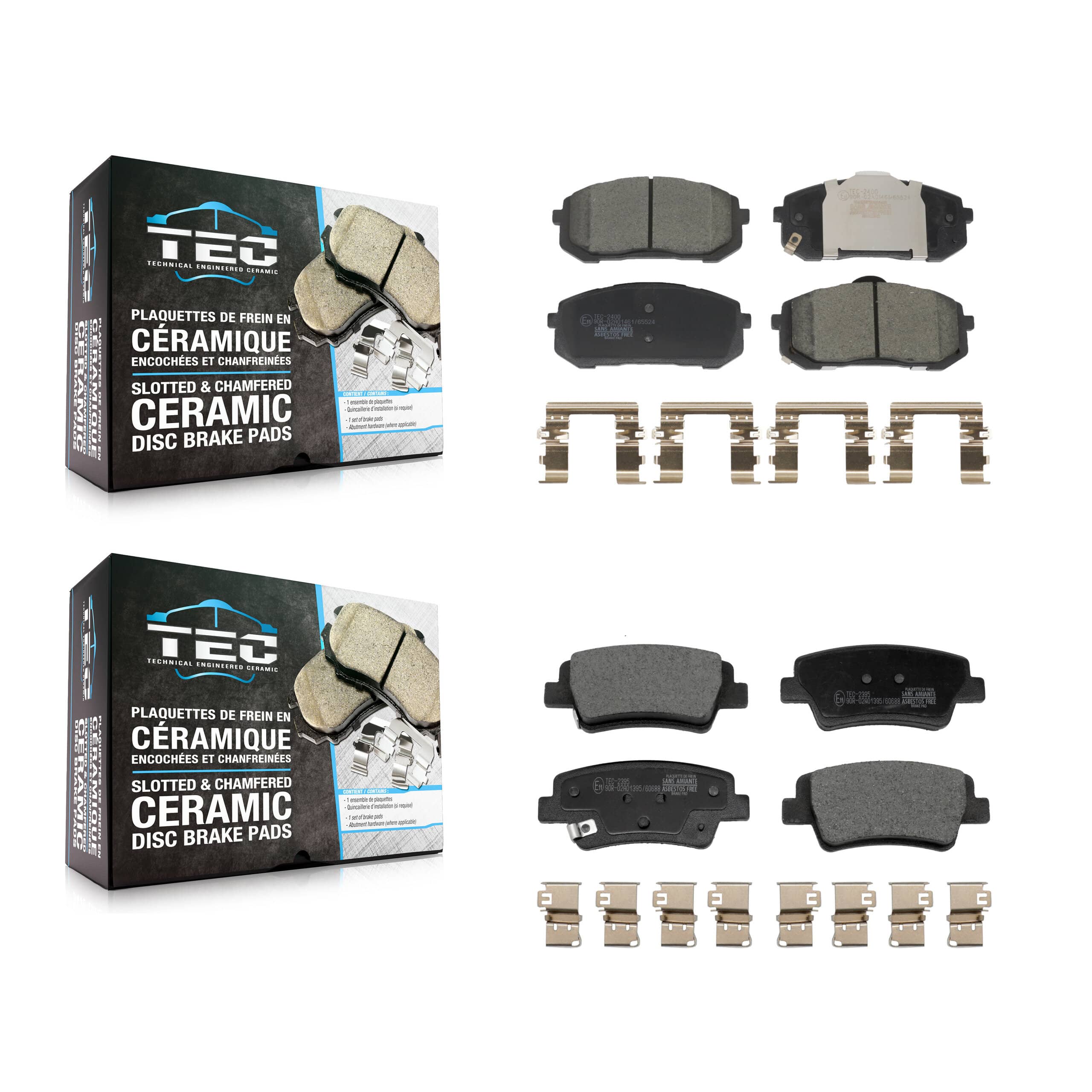 TEC - KTC-100799 - Front and Rear Disc Brake Pad Kits