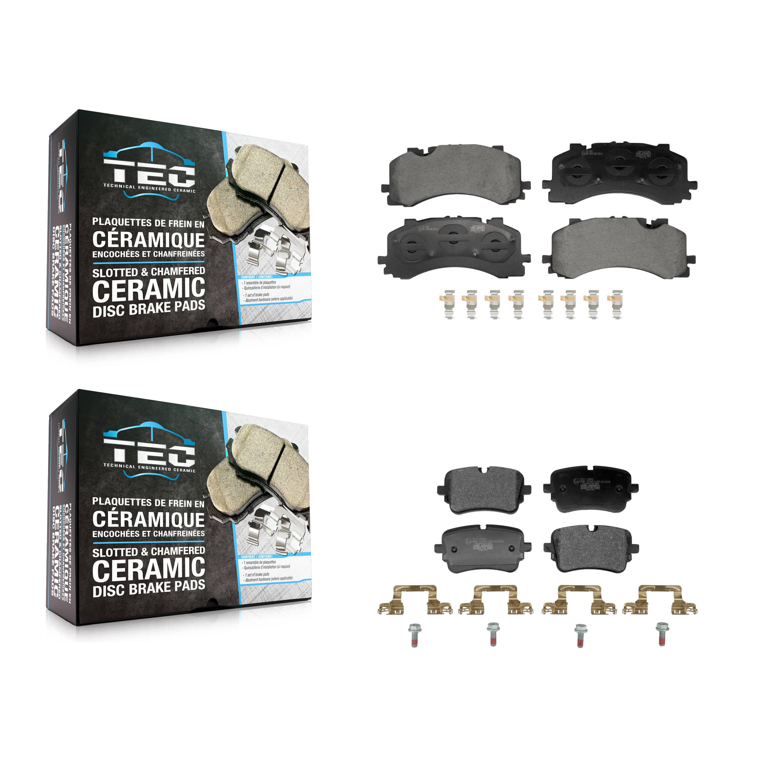 TEC - KTC-100850 - Front and Rear Disc Brake Pad Kits